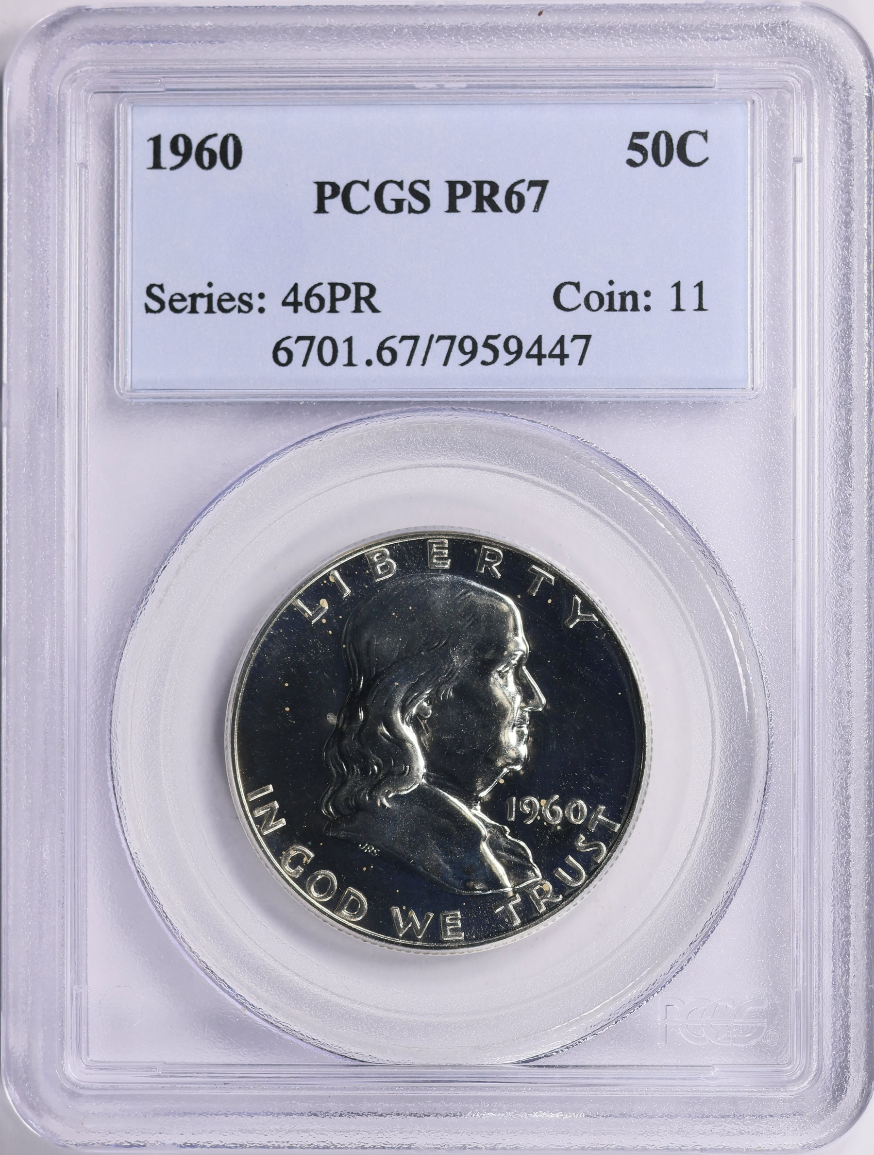 1960 Franklin Half Dollar PCGS Proof-67 (Item 1775660 ...