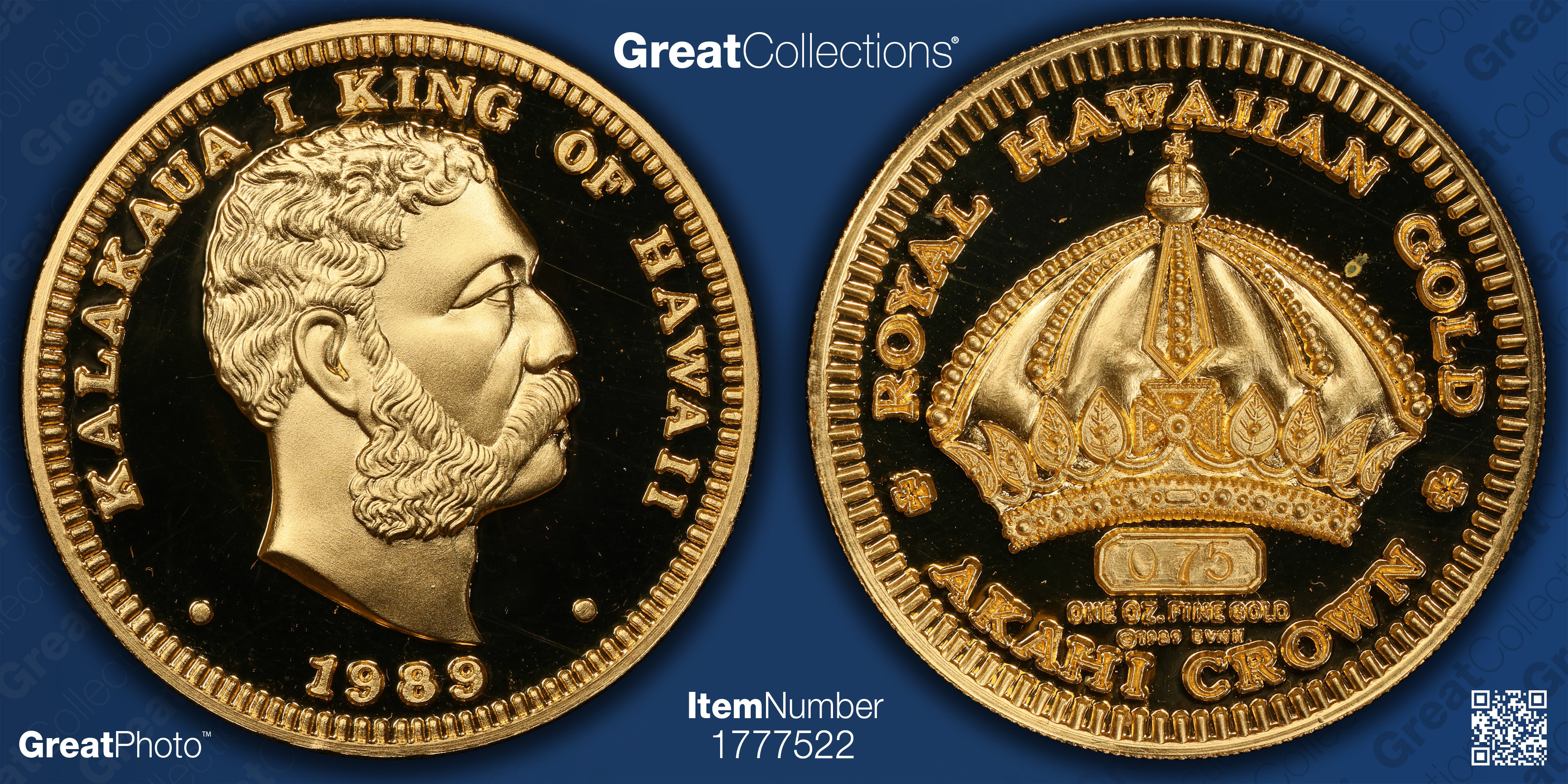 Hawaii 1989 Five Piece Hawaiian Gold Bullion 30th Statehood