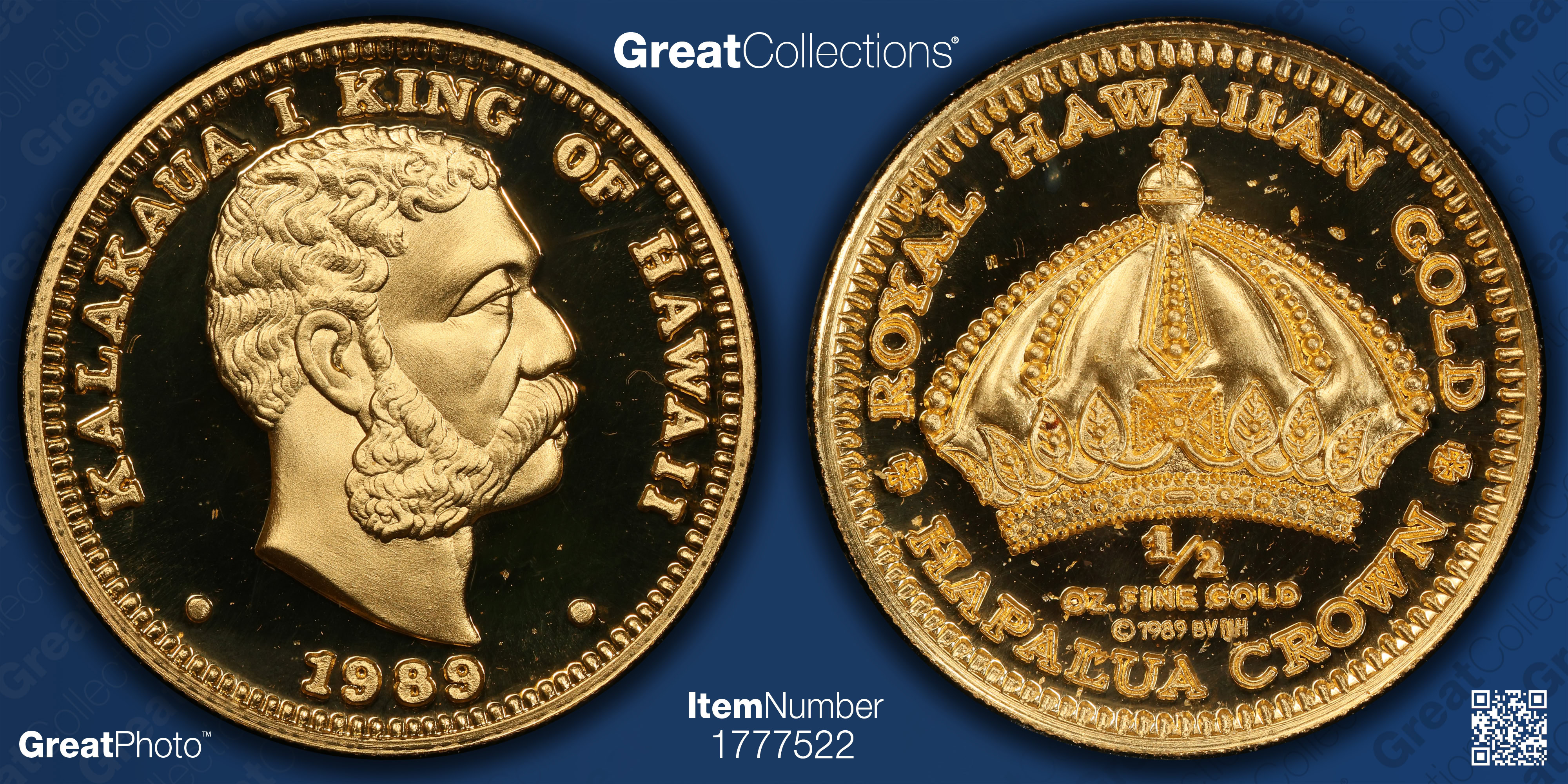 Hawaii 1989 Five Piece Hawaiian Gold Bullion 30th Statehood