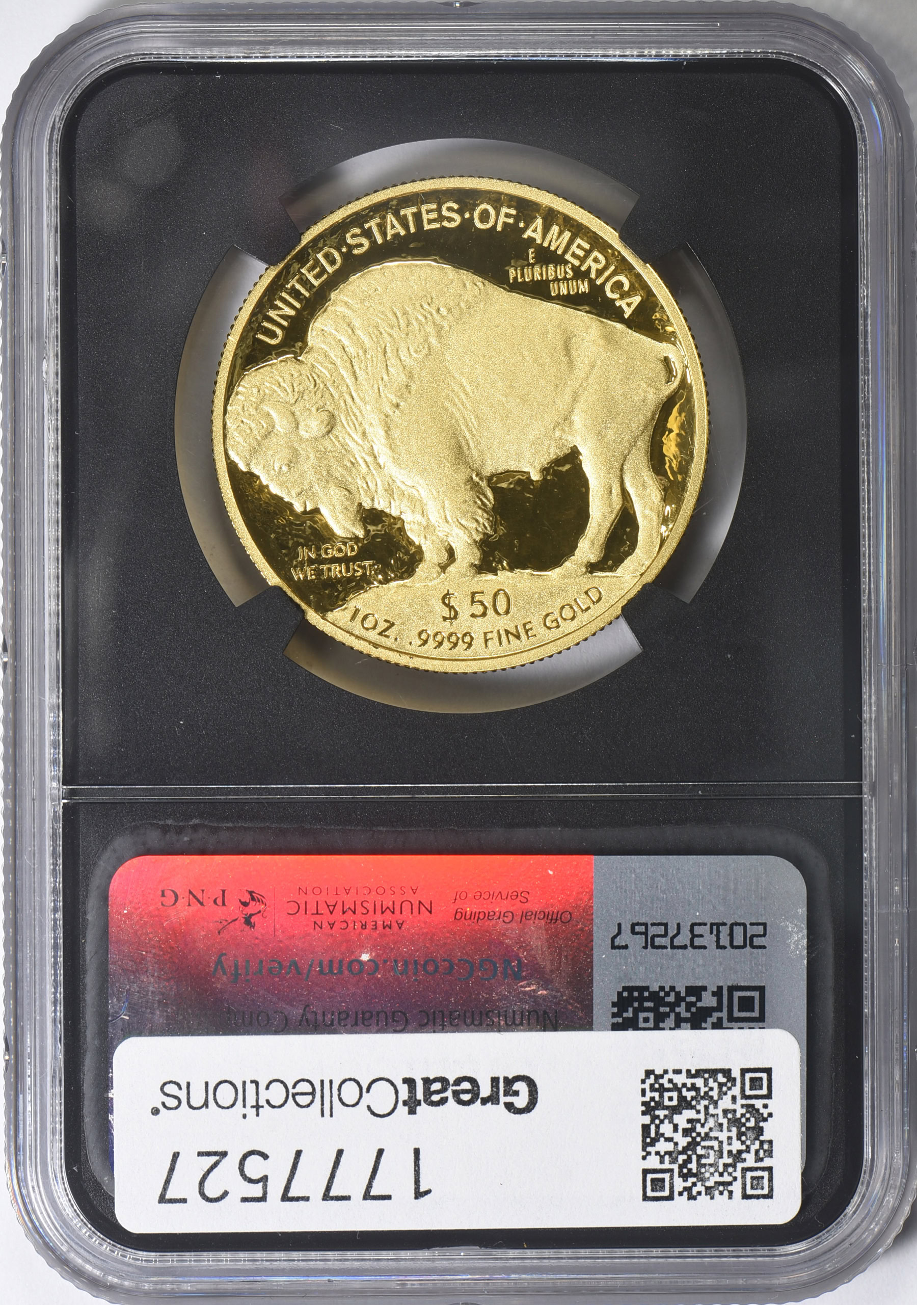 2010-W $50 One-Ounce Gold American Buffalo Early Releases NGC Proof-70 ...
