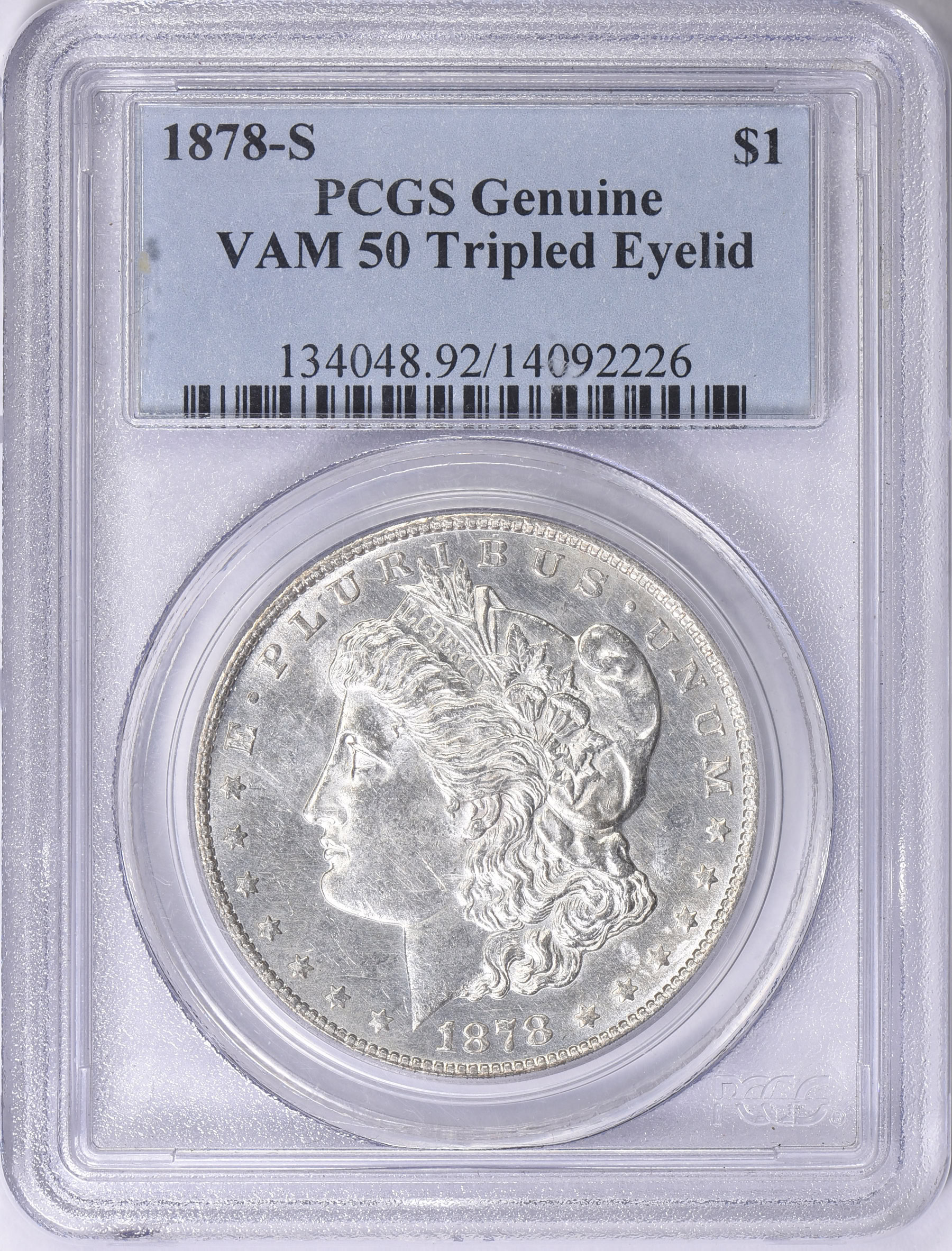 1878-S Morgan Silver Dollar Tripled Eyelid VAM-50 PCGS Genuine (Item ...