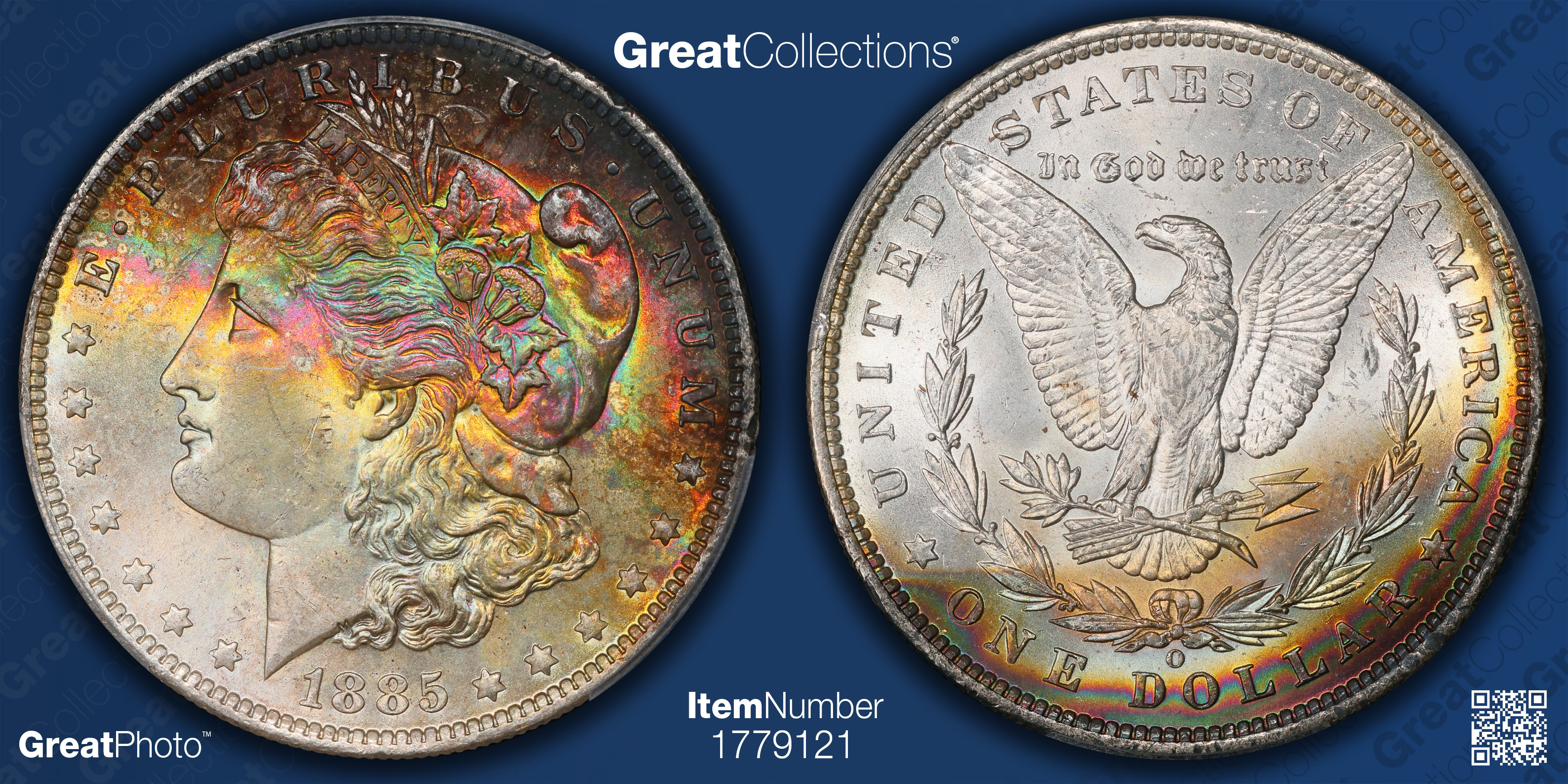 1885-O Morgan Silver Dollar PCGS MS-64 (Toned) (Item 1779121 ...