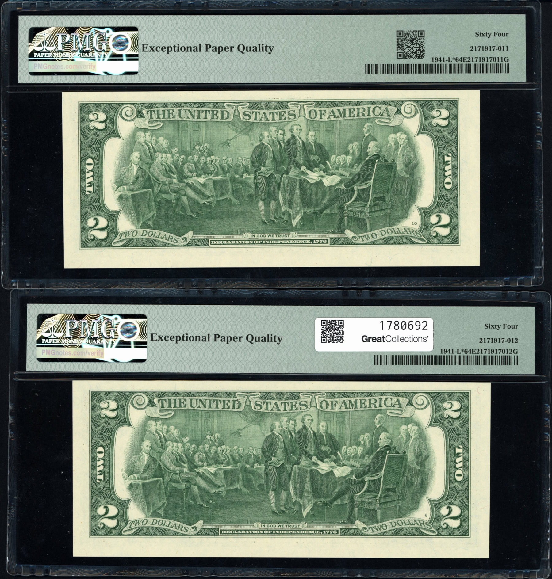 Fr. 1941-L* (L* Block) 2017A $2 San Francisco Federal Reserve Error ...