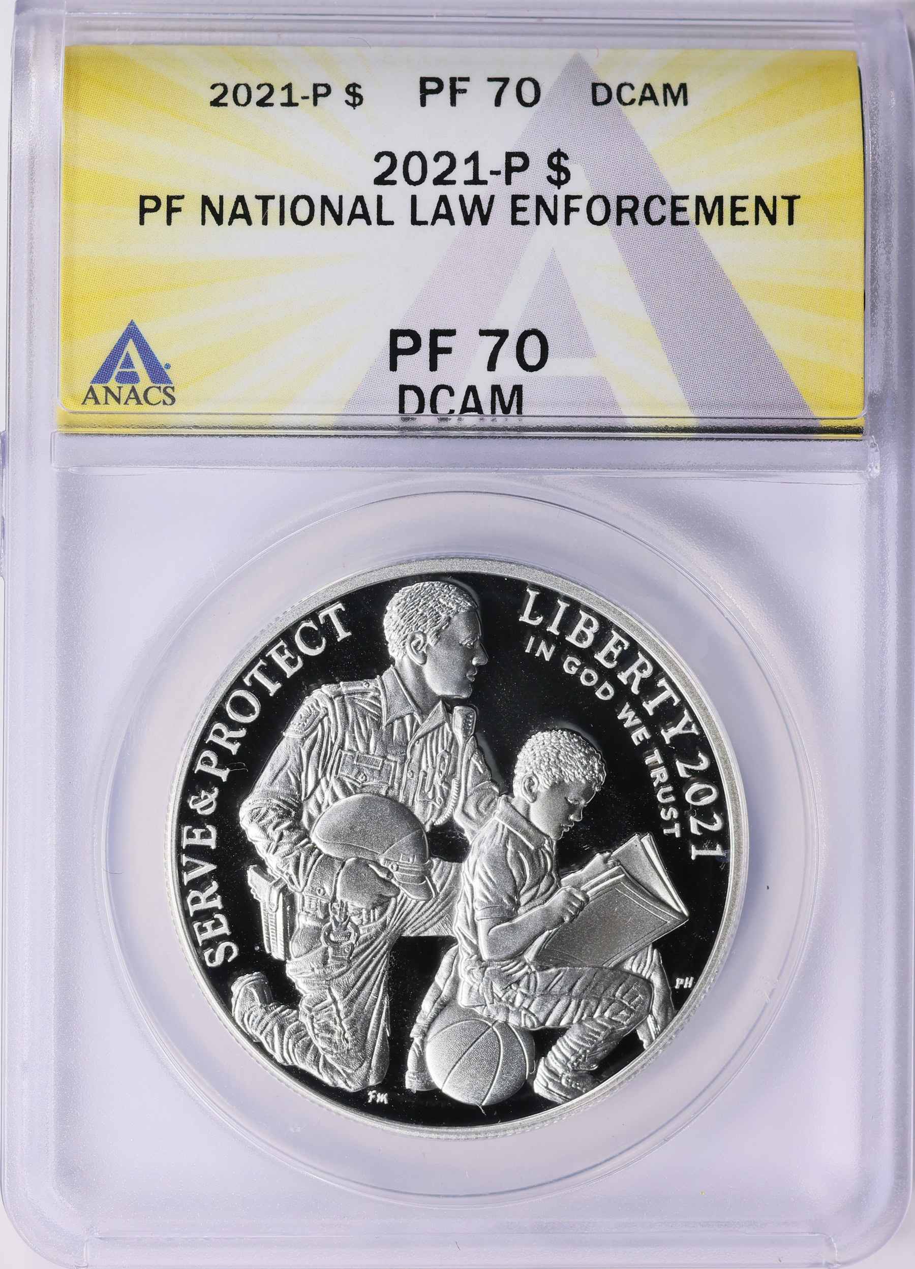 2021-P National Law Enforcement Memorial and Museum Silver Dollar ANACS