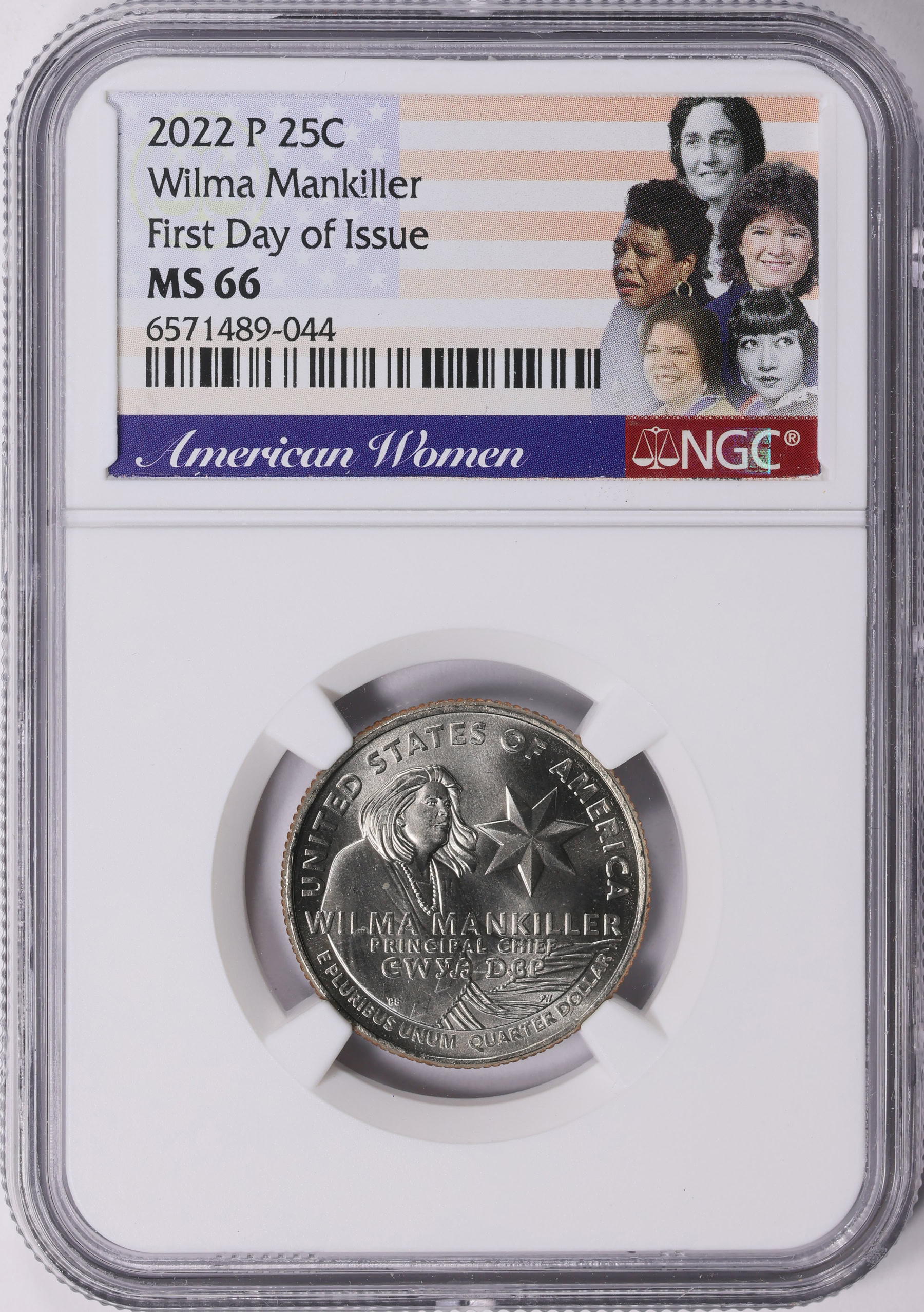 2022-P American Women Quarter Wilma Mankiller First Day of Issue NGC MS ...