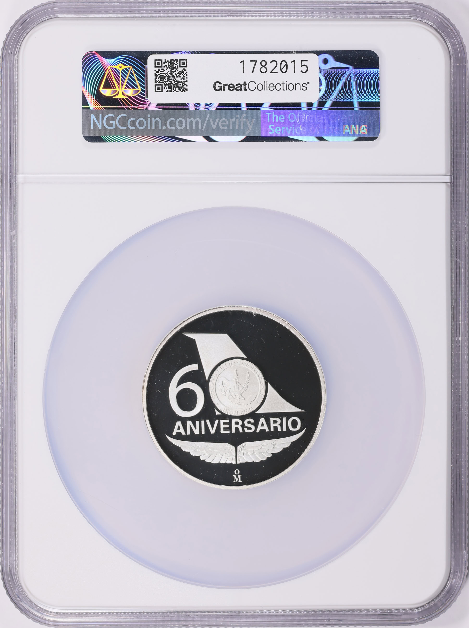 Mexico 2007-Mo Silver 2oz Mexican Aviation 60th Anniversary Medal