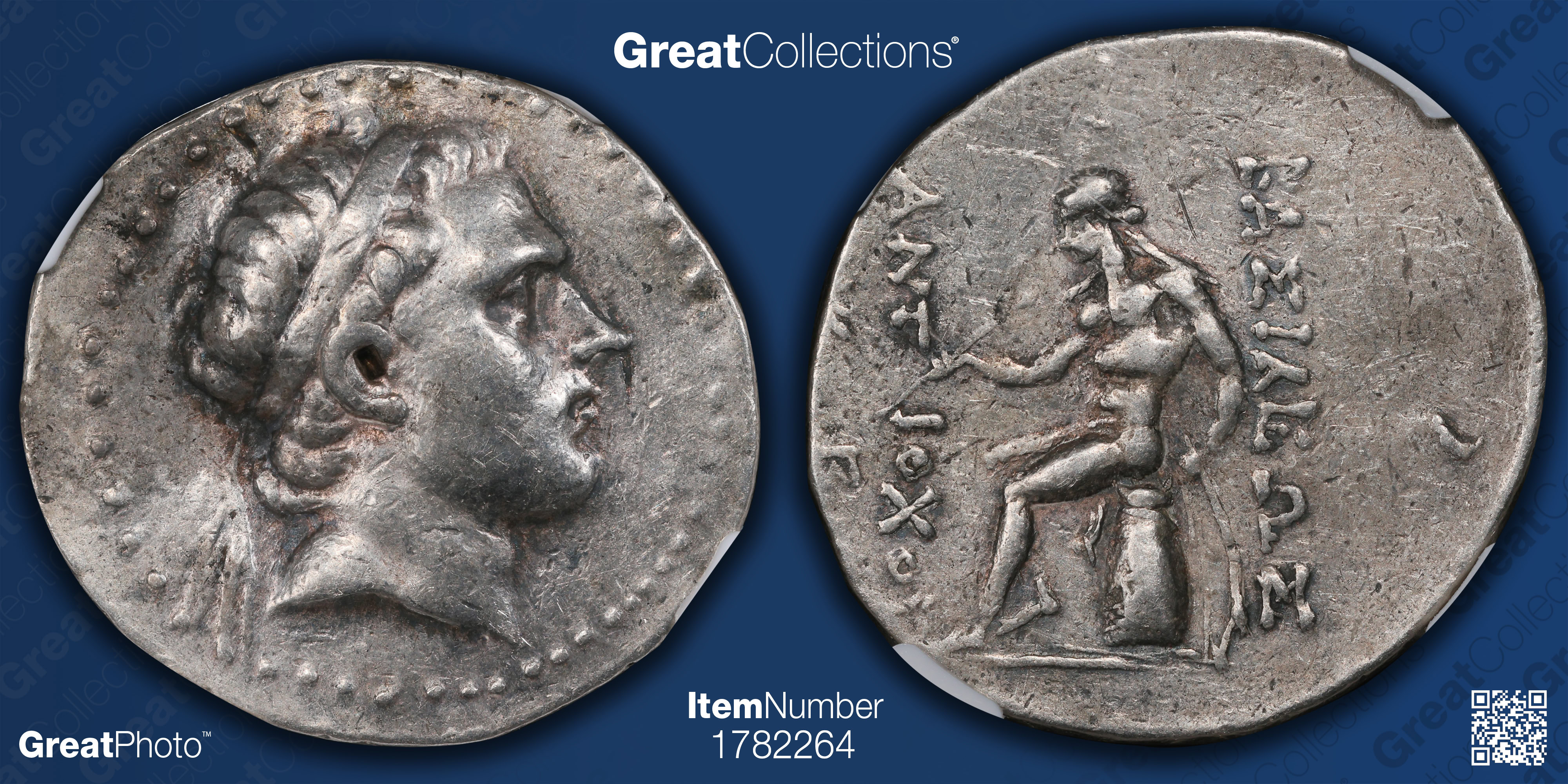 Ancient Seleucid Kingdom, Antiochus III (222-187 B.C.) AR Tetradrachm ...