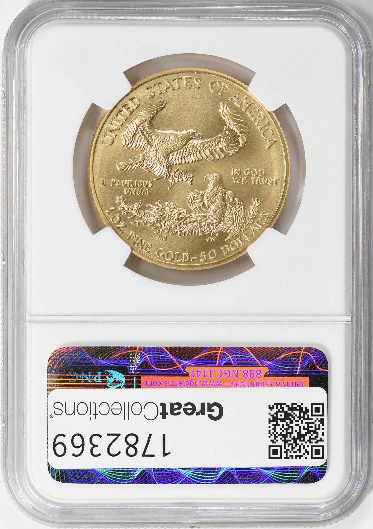 2012-W $50 One-Ounce Gold American Eagle Burnished Early Releases NGC ...