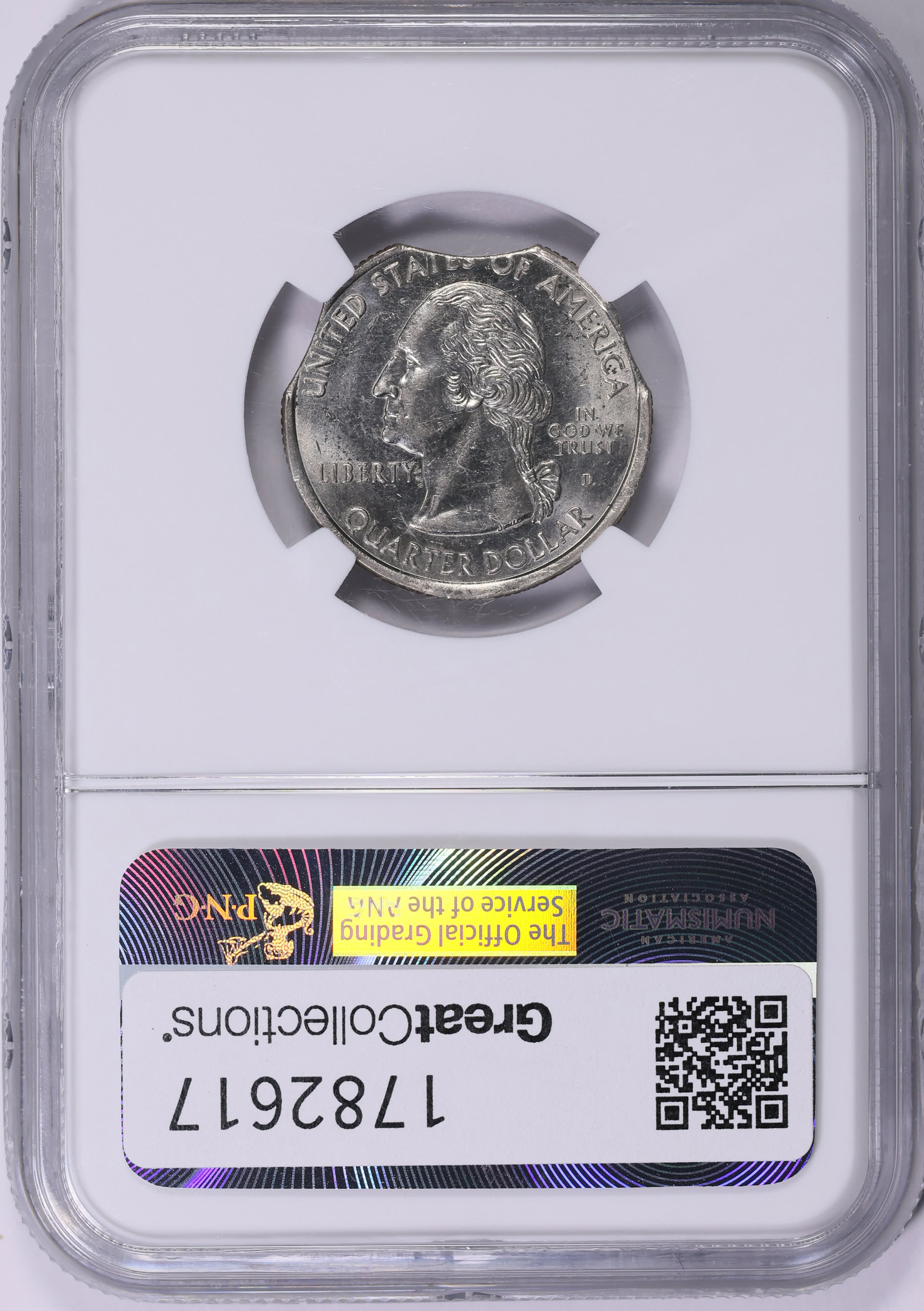 Mint Error 1999-D Pennsylvania State Quarter Triple Curved Clips NGC AU ...