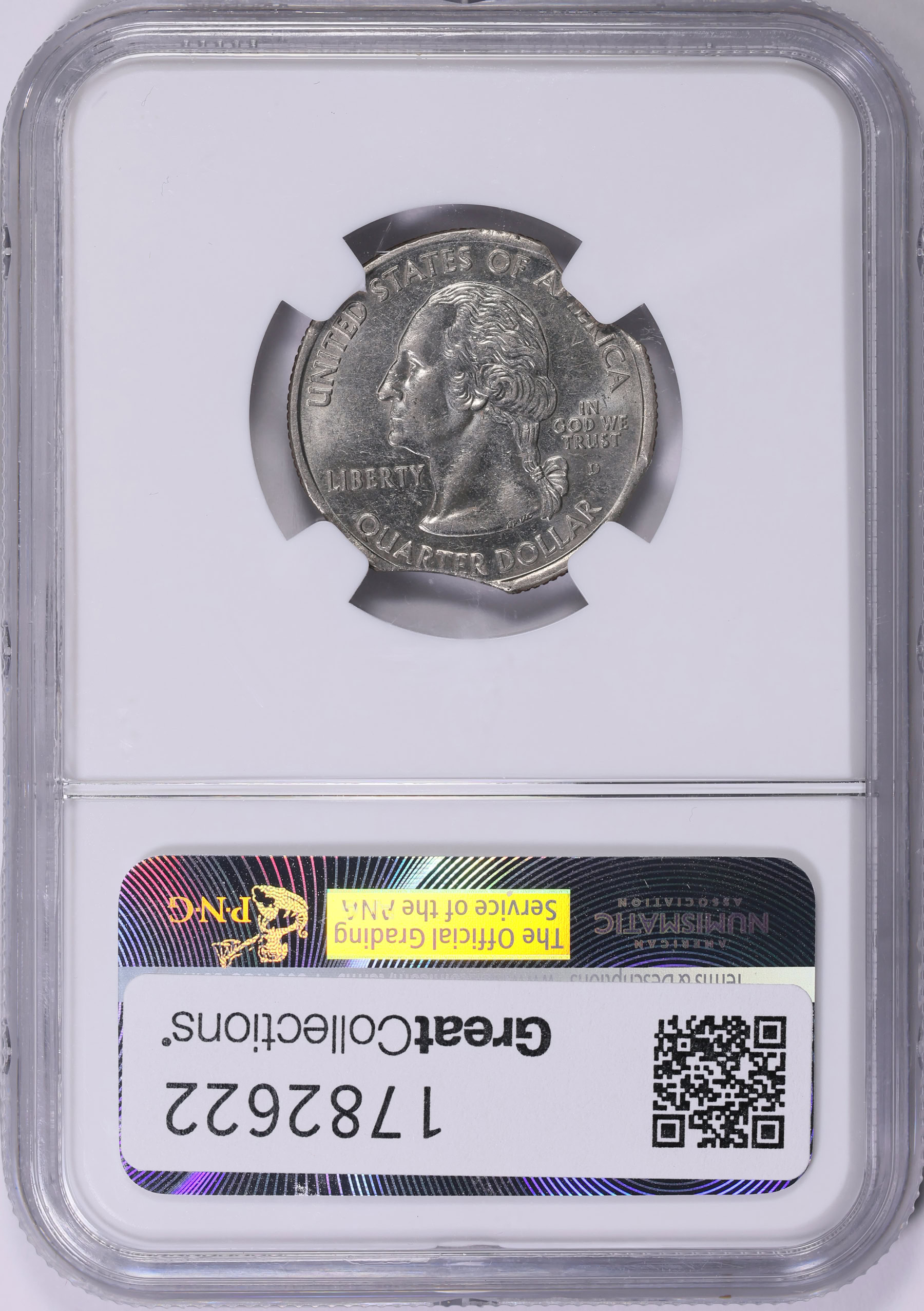 Mint Error 2001-D New York State Quarter Quadruple Curved Clips NGC AU ...