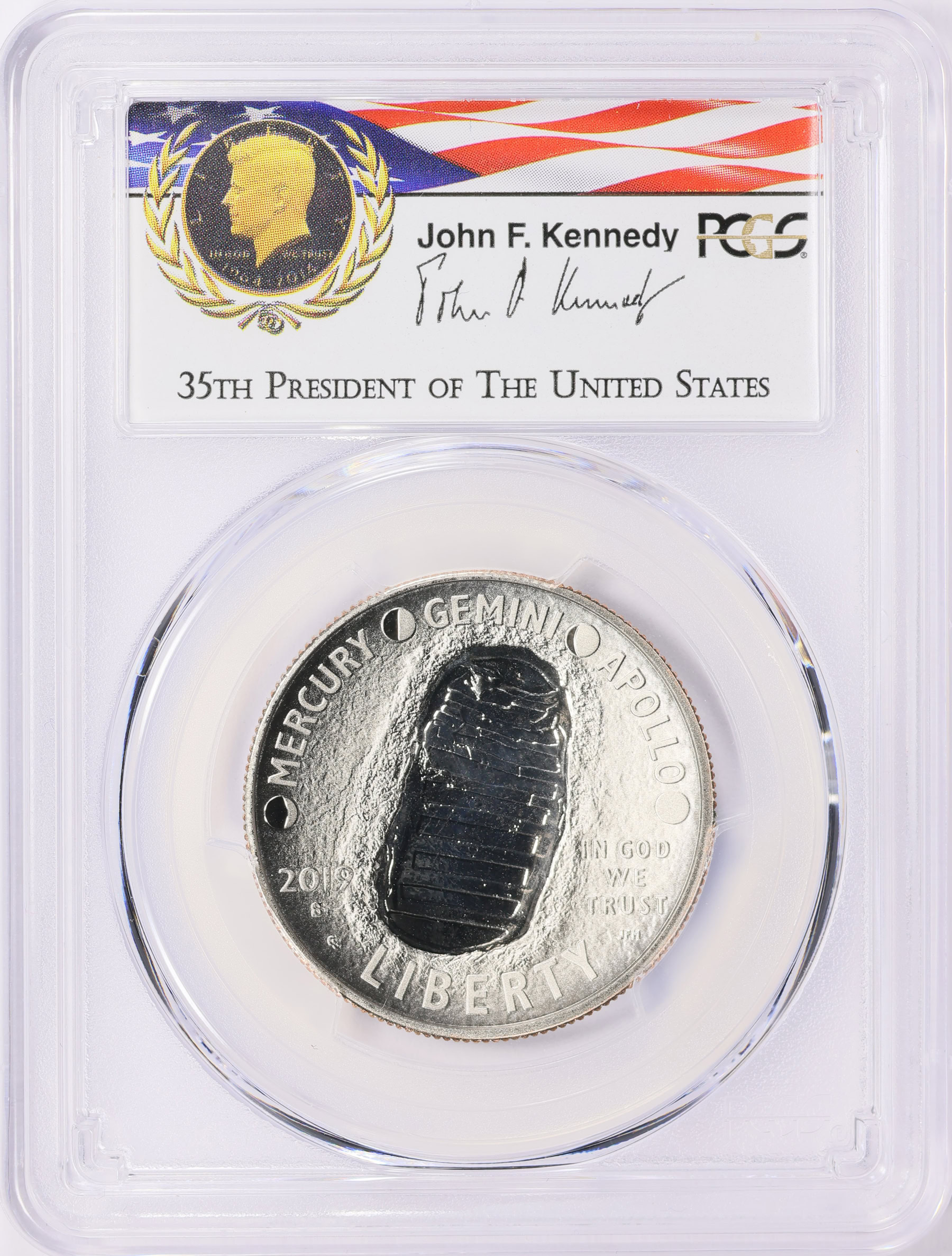 2019-S Apollo 11 Half Dollar 50th Anniversary First Strike PCGS Proof ...