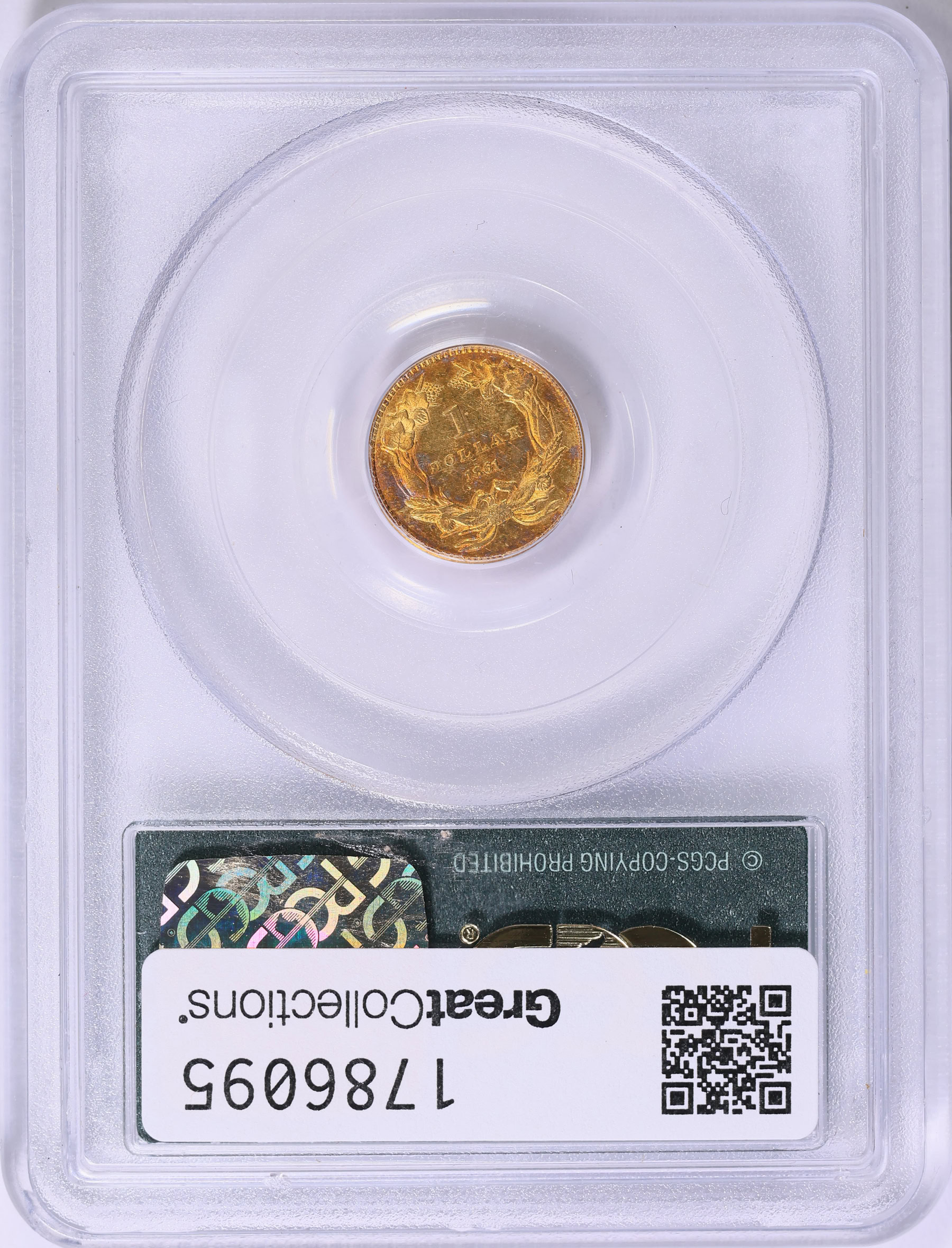 1861 Indian Princess Gold Dollar PCGS AU-55 OGH (Item 1786095 ...