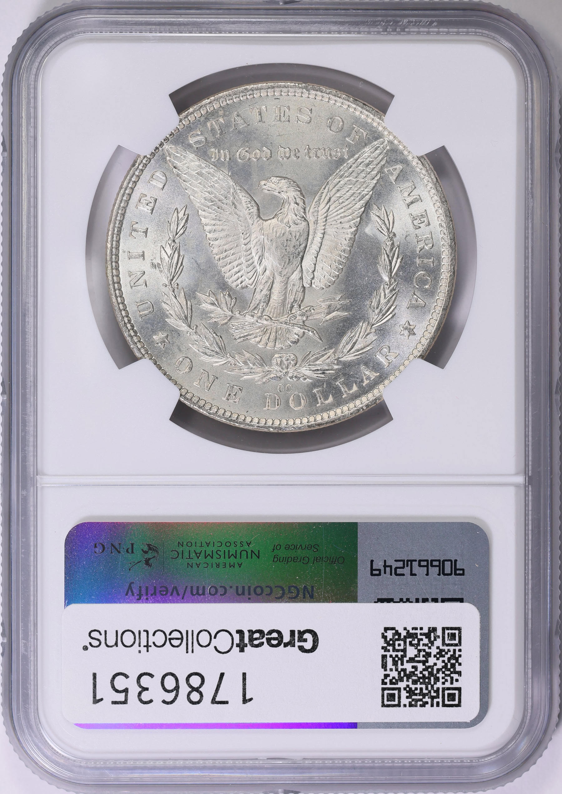 1882-CC Morgan Silver Dollar GSA Hoard NGC MS-62 (Item 1786351 ...