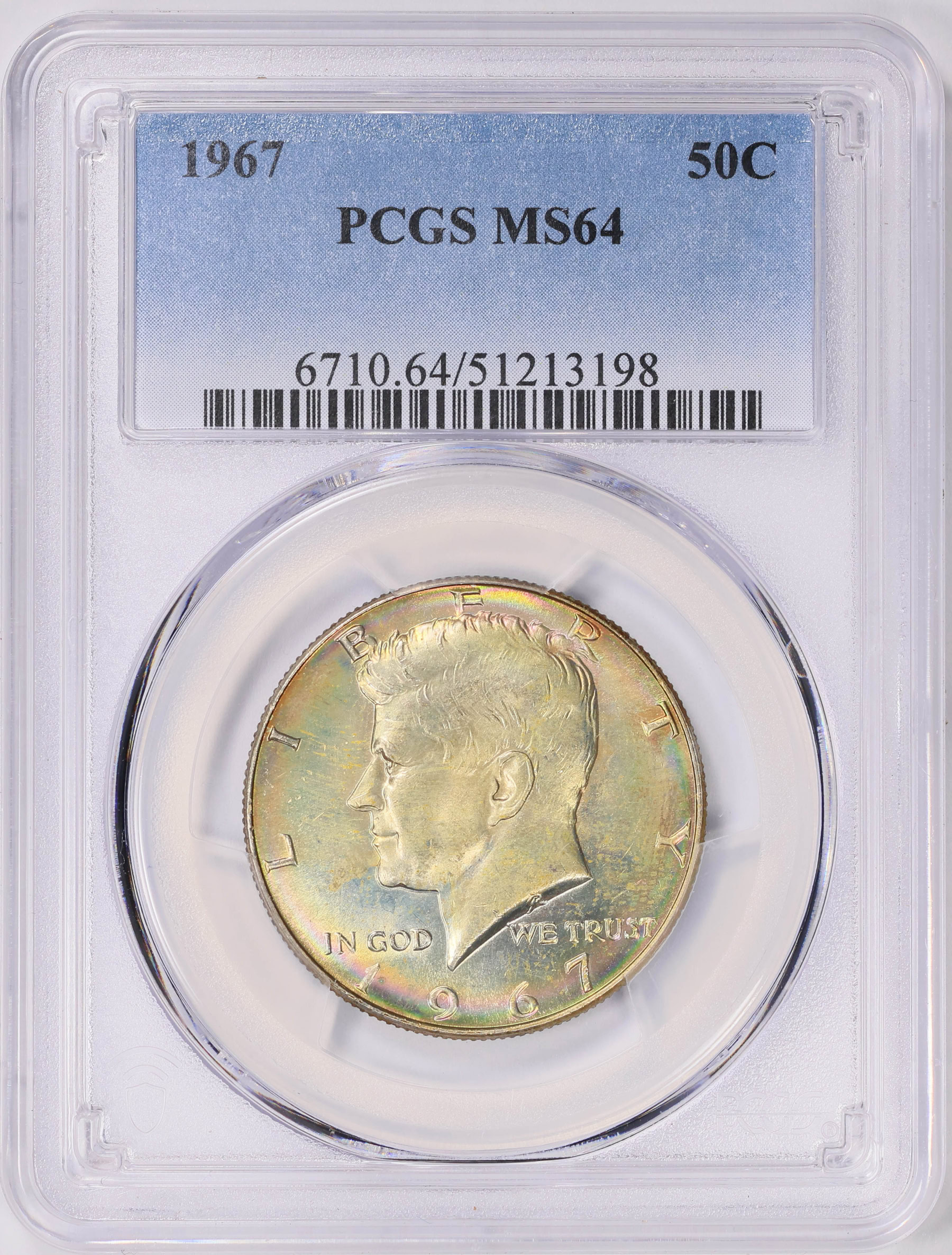 1967 Kennedy Half Dollar PCGS MS-64 (Toned) (Item 1786492 ...