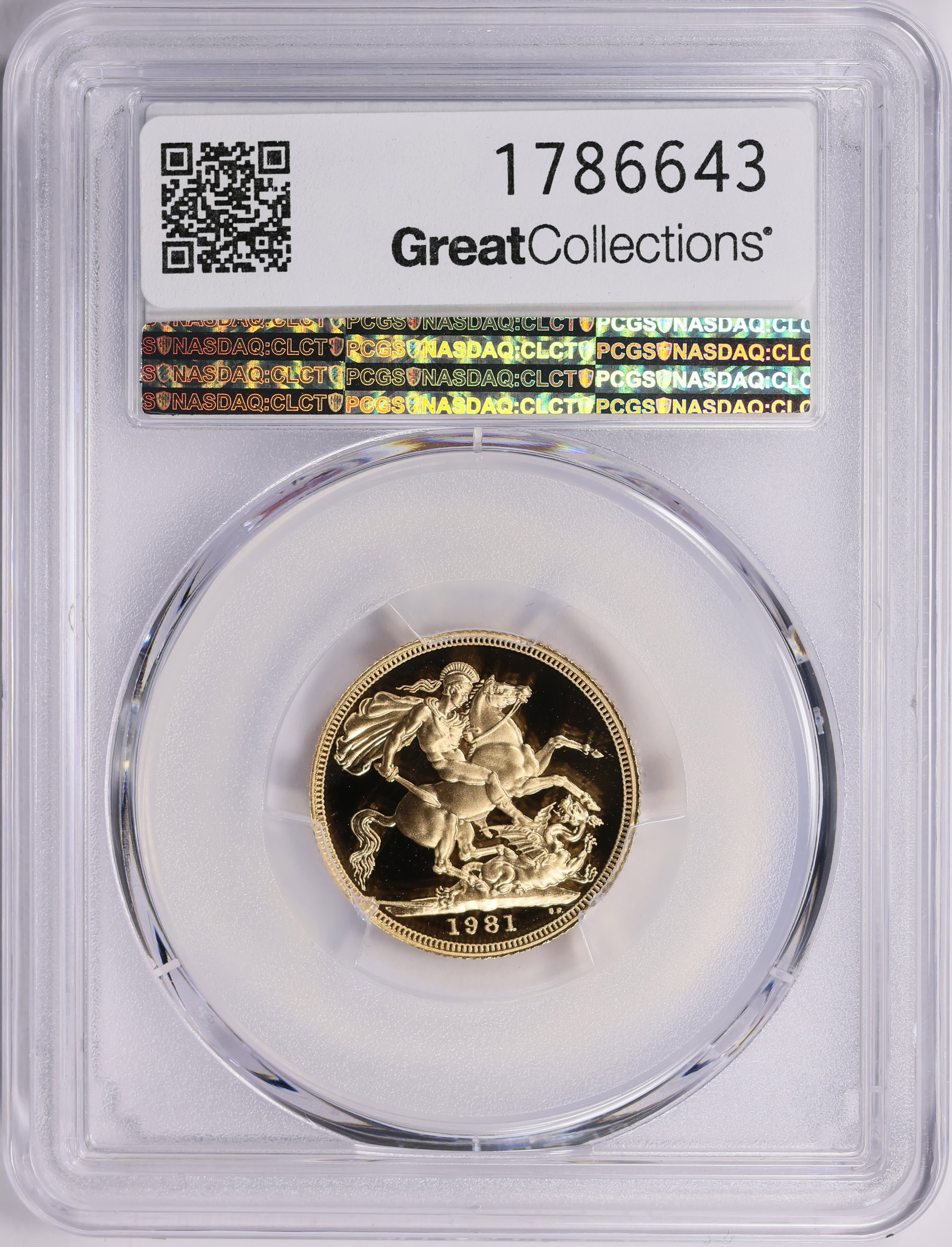 Great Britain 1981 Gold Sovereign St. George KM-919 PCGS Proof-69 DCAM ...
