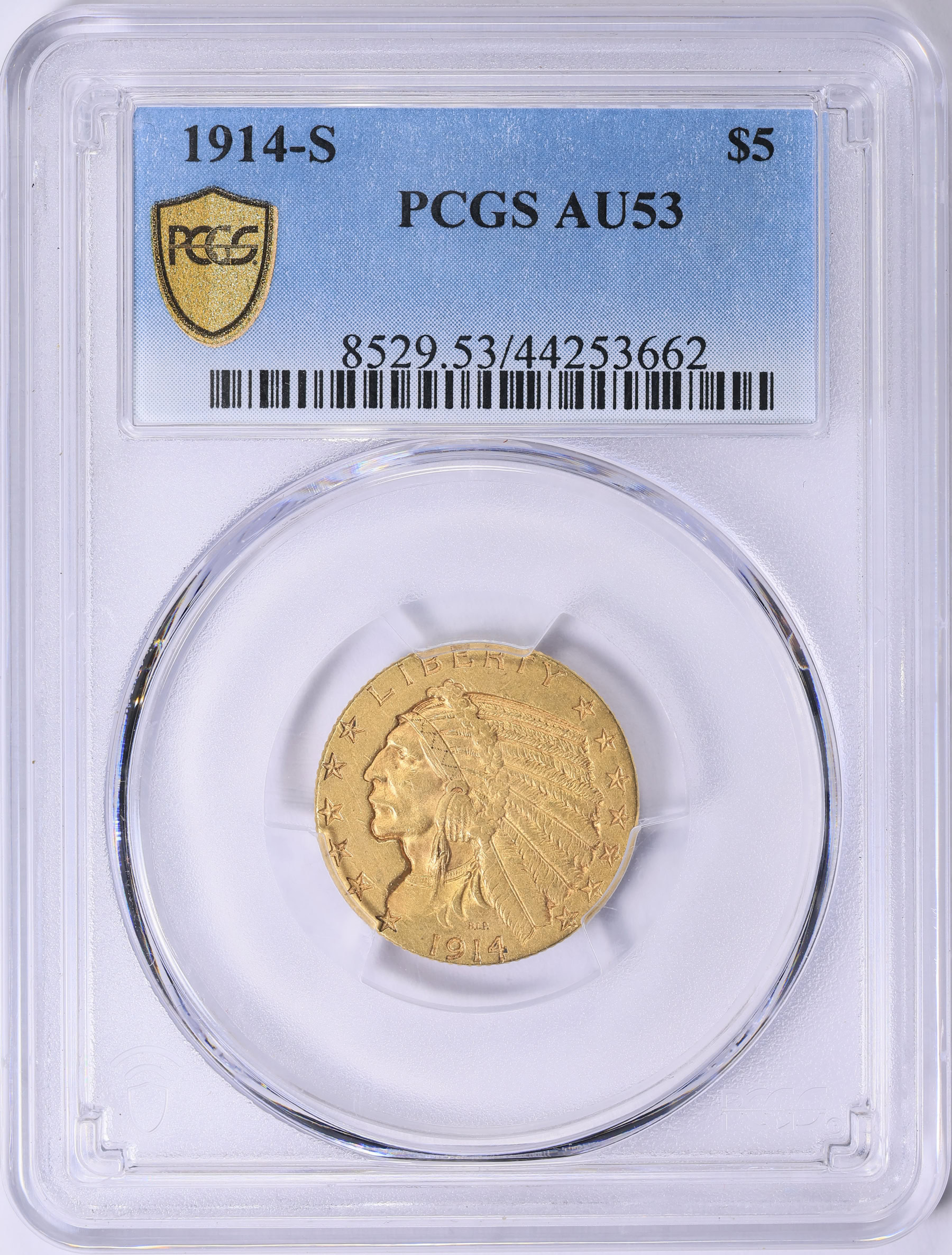 1914-S Indian Gold Half Eagle PCGS AU-53 (Item 1787348 ...