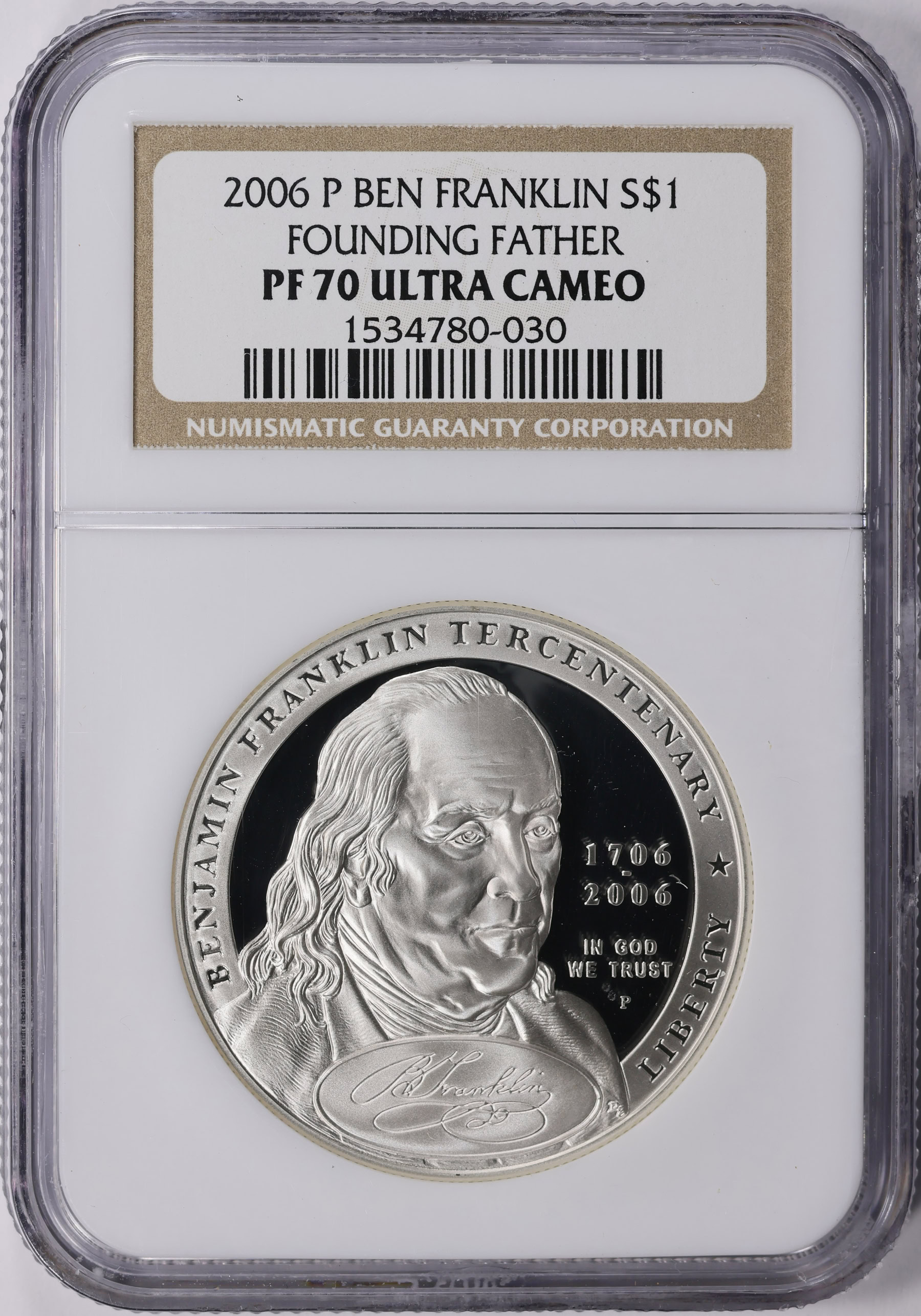 2006-P Benjamin Franklin Tercentenary Founding Father Silver