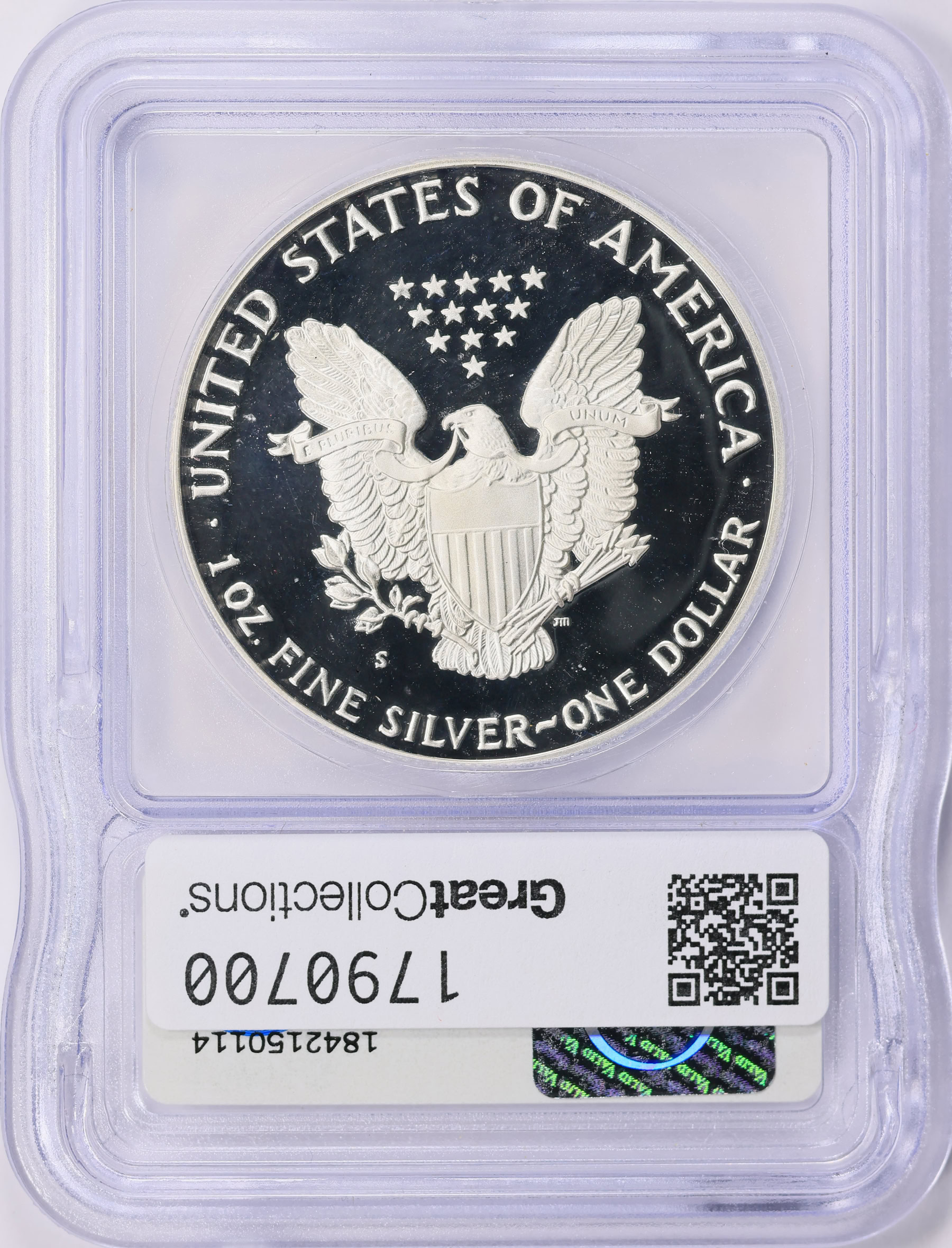 1986-S $1 Silver Eagle ICG Proof-70 DCAM (Austin Hutto Signed