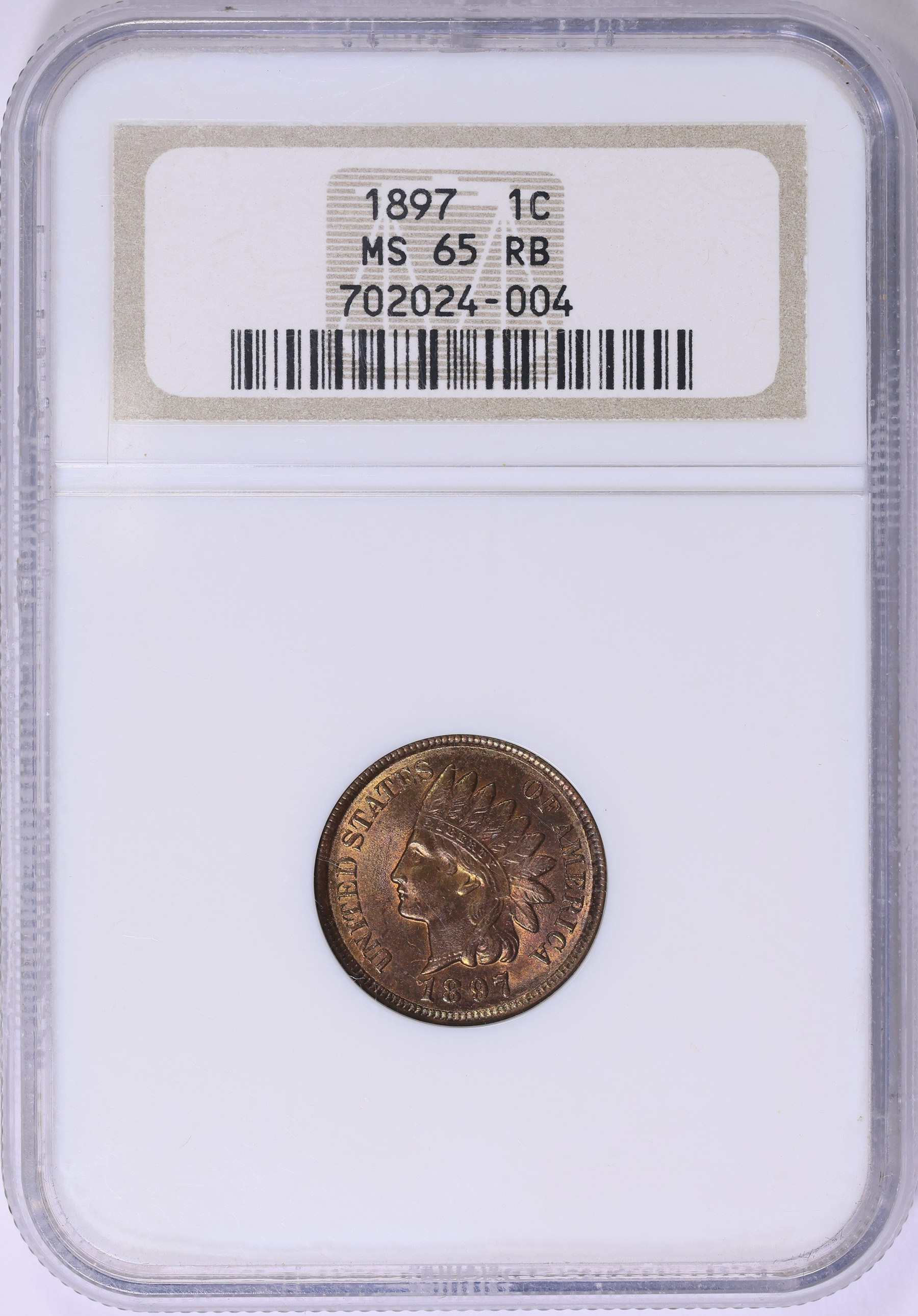1897 Indian Cent NGC MS-65 RB (Item 1790778) | GreatCollections Coin ...
