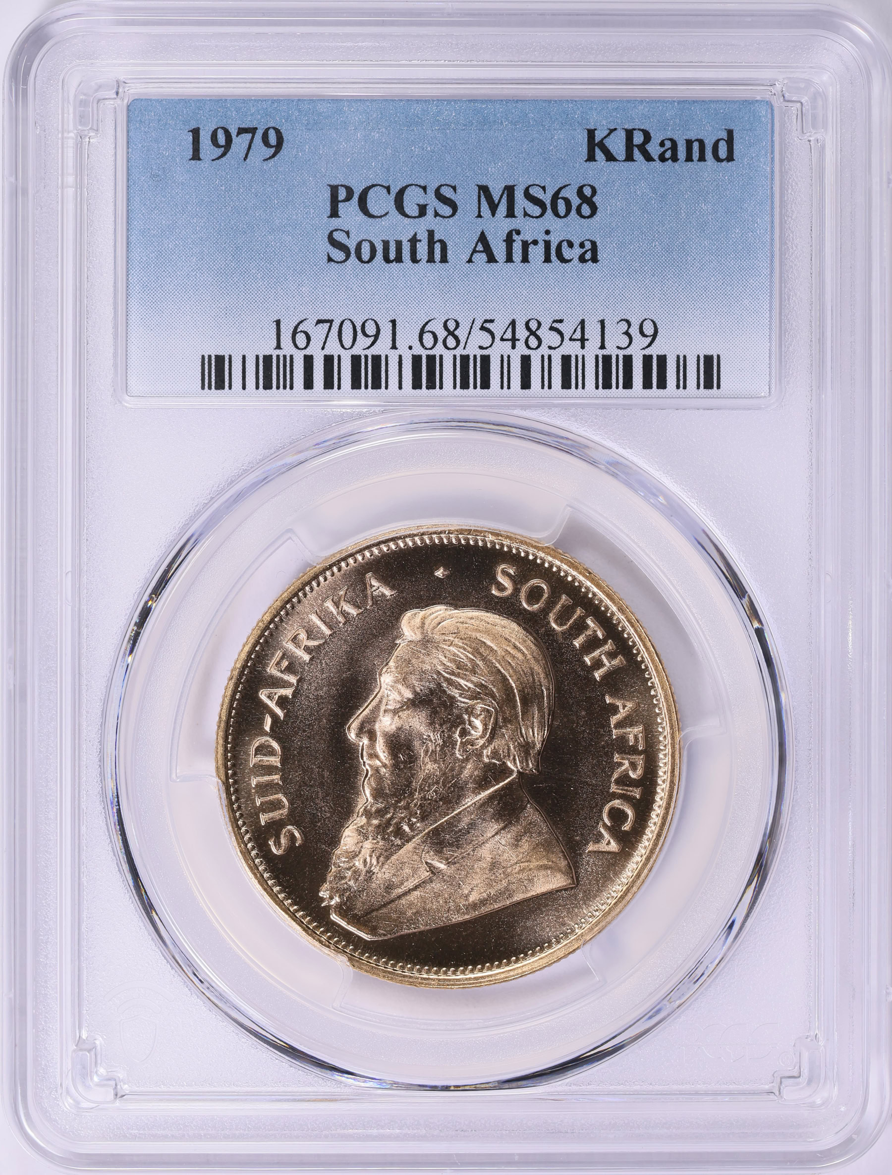 South Africa 1979 Gold Krugerrand KM-73 PCGS MS-68 (AGW = 1.0 Oz