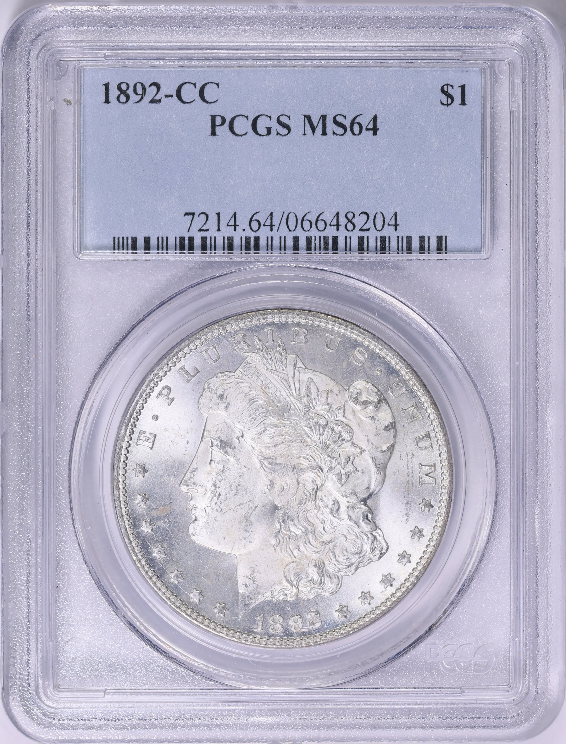 1892-CC Morgan Silver Dollar PCGS MS-64 (Item 1795008 ...