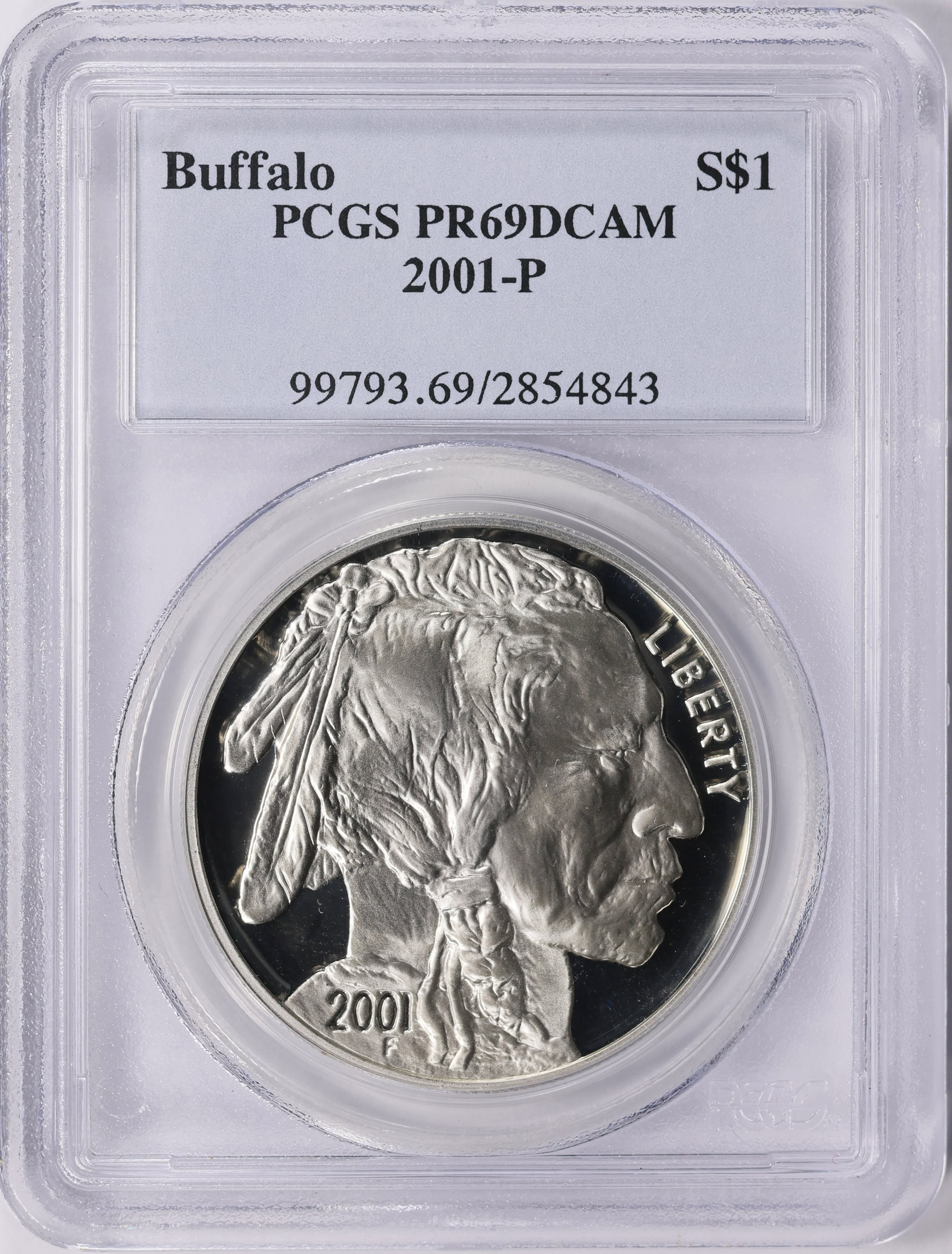 2001-P American Buffalo Silver Dollar PCGS Proof-69 DCAM (Item