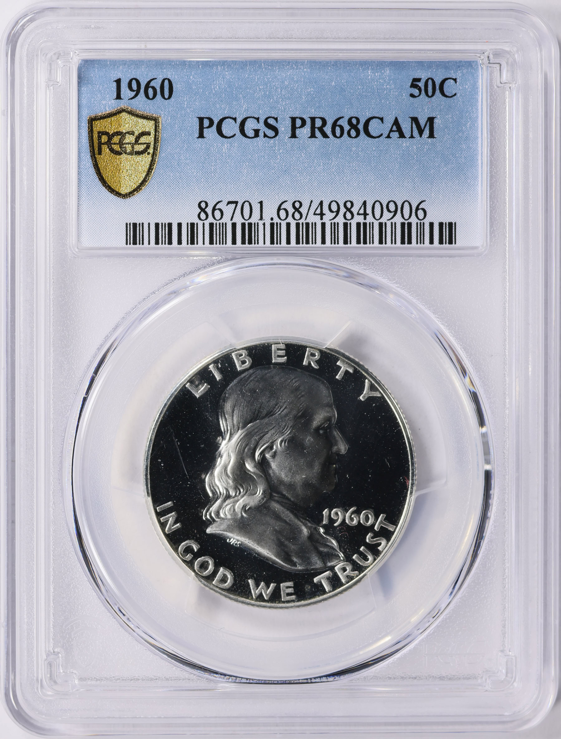 1960 Franklin Half Dollar PCGS Proof-68 CAMEO (Item 1796824 ...
