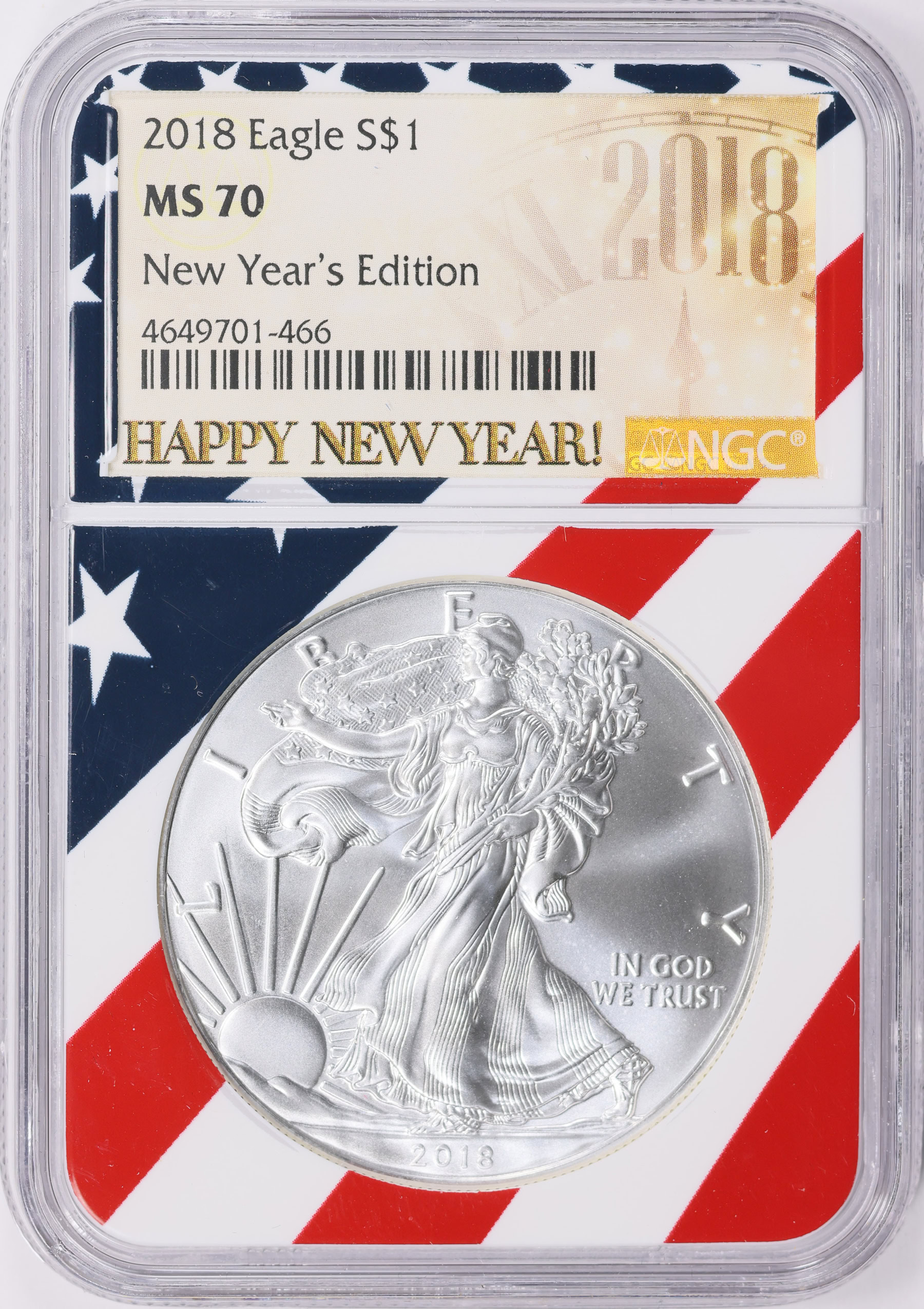 2018 $1 Silver Eagle New Year