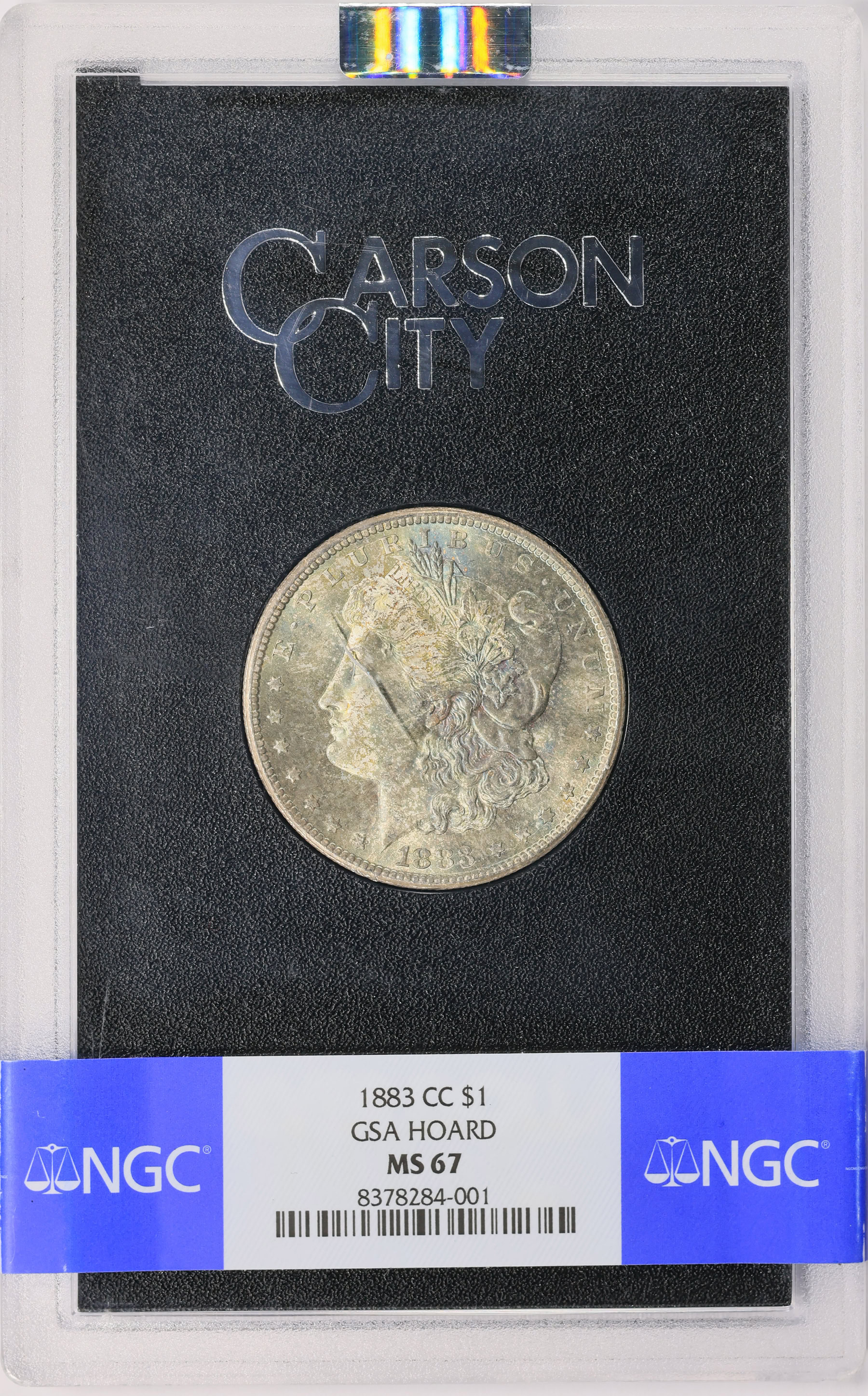 1883-CC Morgan Silver Dollar GSA Hoard NGC MS-67 (GSA Holder