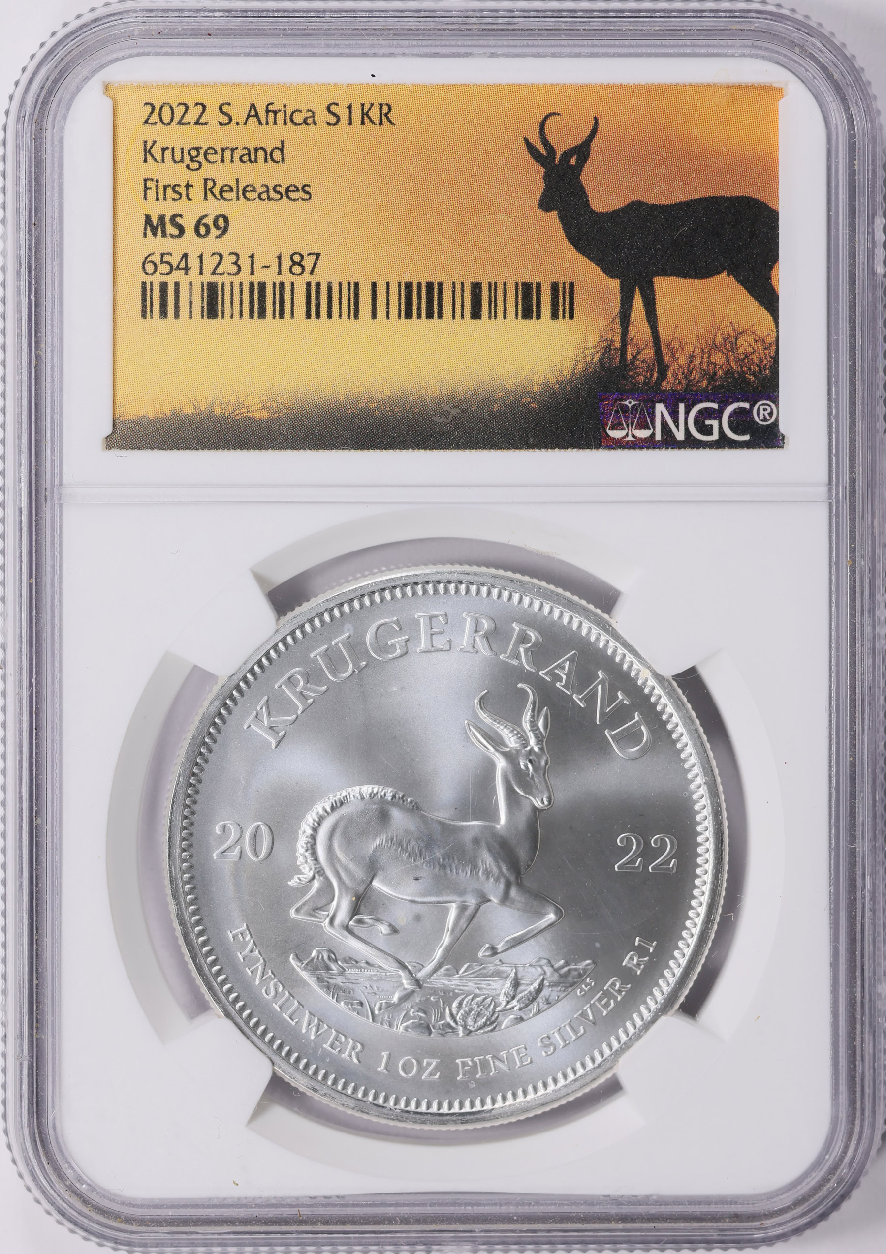 South Africa 2022 Silver Krugerrand KM-691 First Releases NGC MS-69 ...
