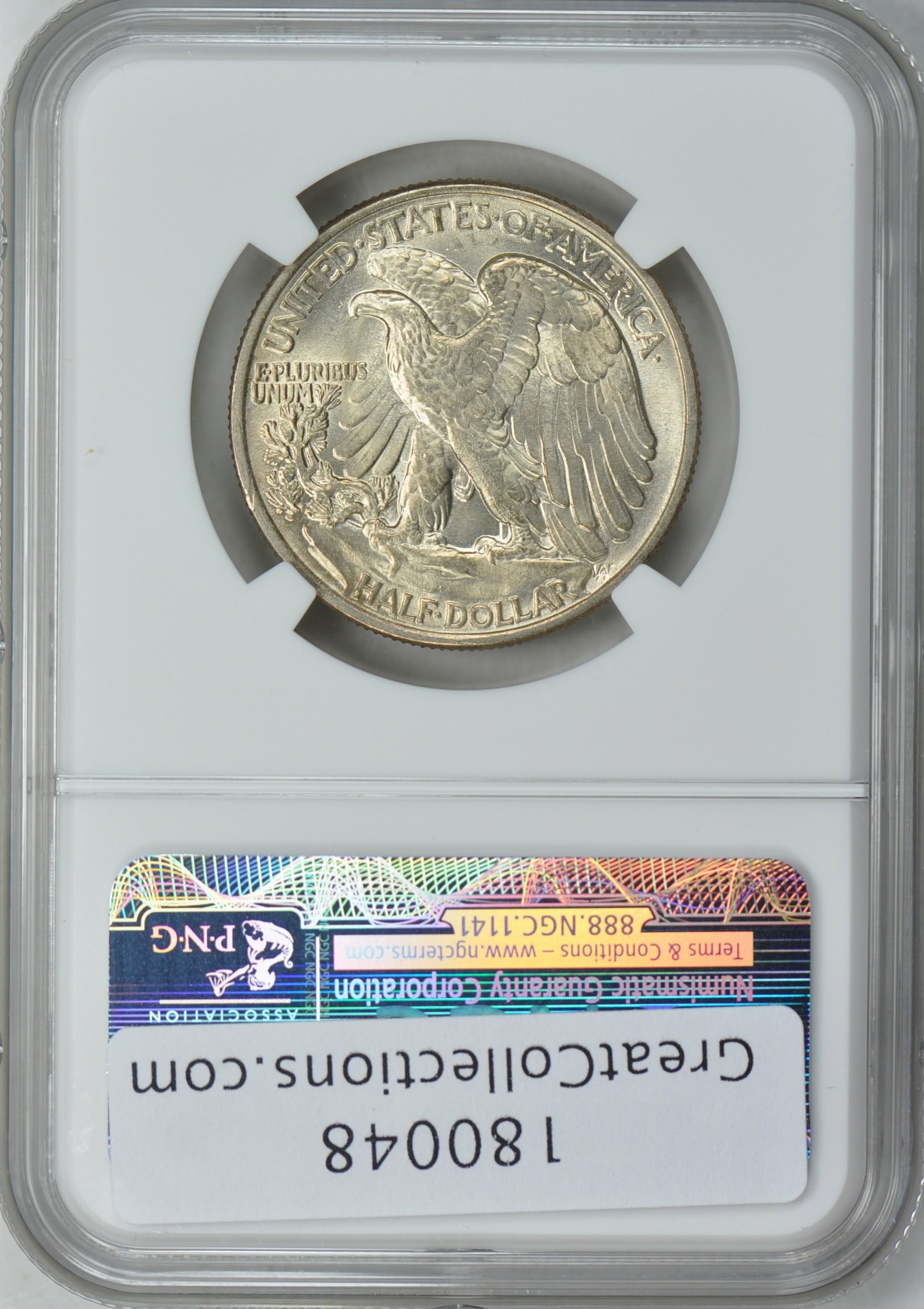 1943 Walking Liberty Half Dollar NGC MS-62 (Item 180048
