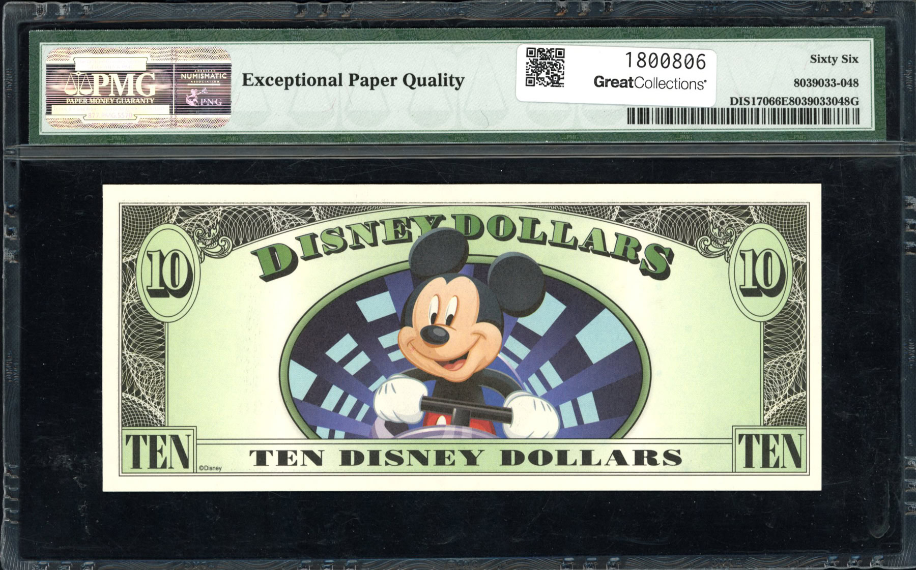 2014 Disneyland $10 Disney Dollar Space Mountain / Mickey
