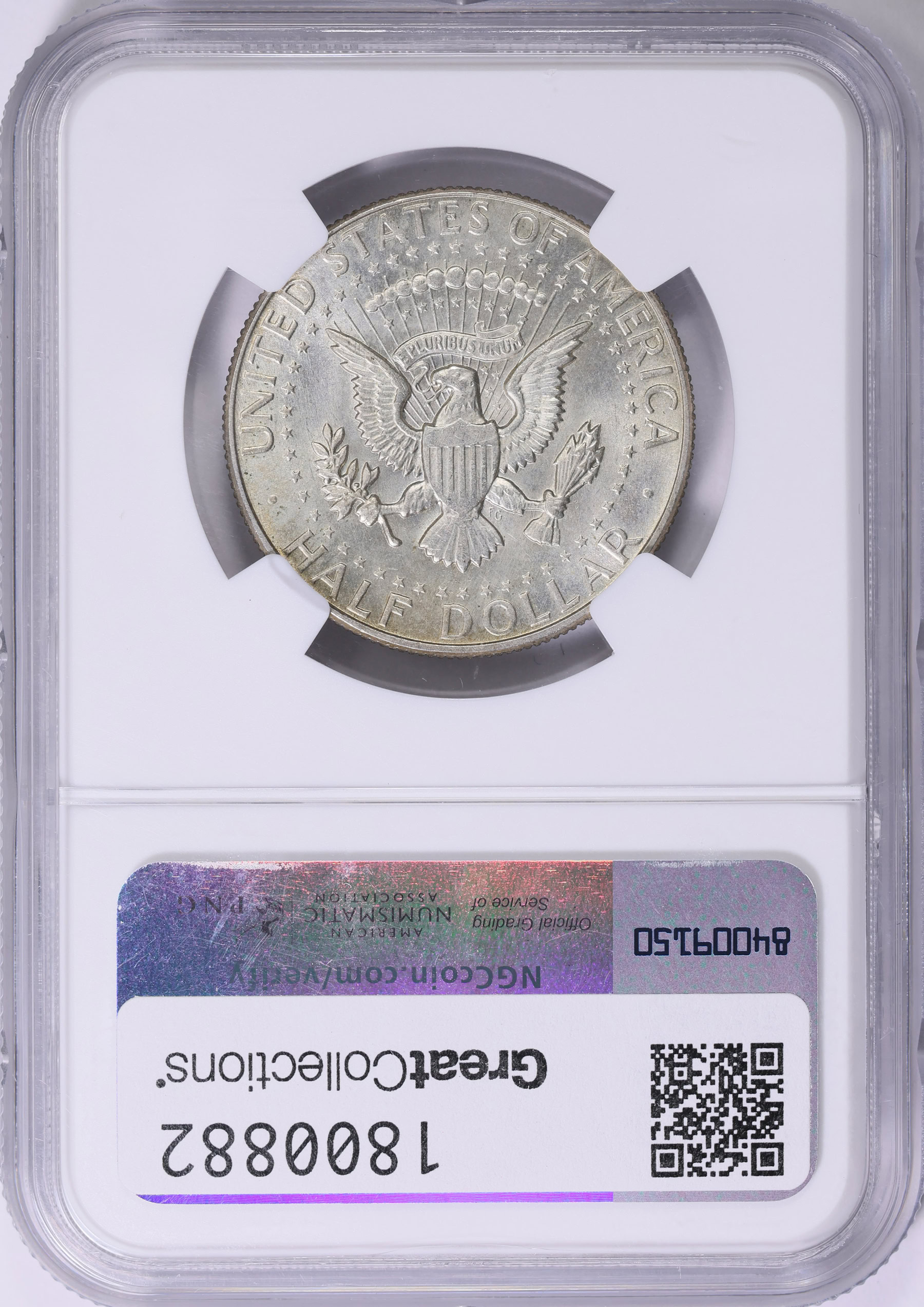 1967 Kennedy Half Dollar Doubled Die Obverse FS-102 NGC MS-64