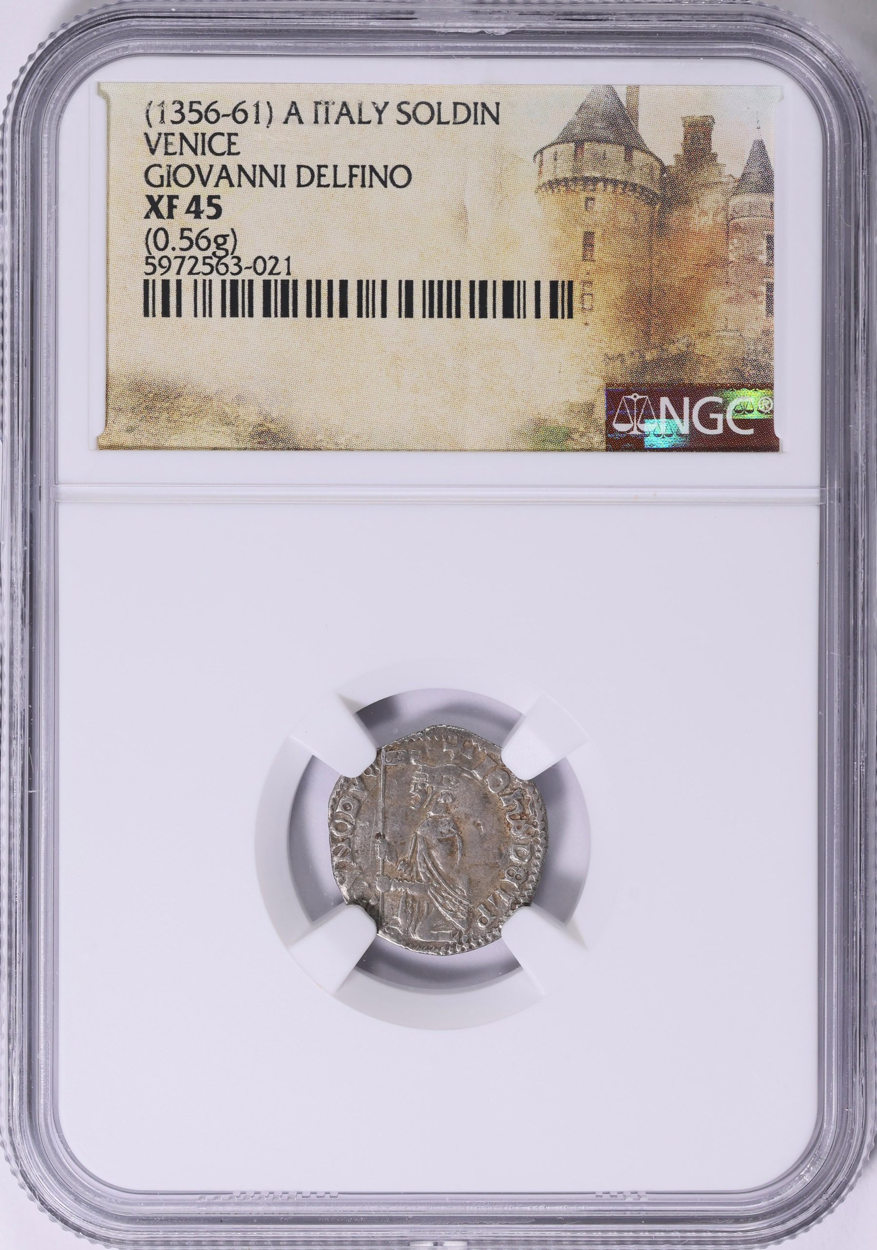Italy - Venice ND (1356-61) Silver Soldino of Giovanni Delfino NGC