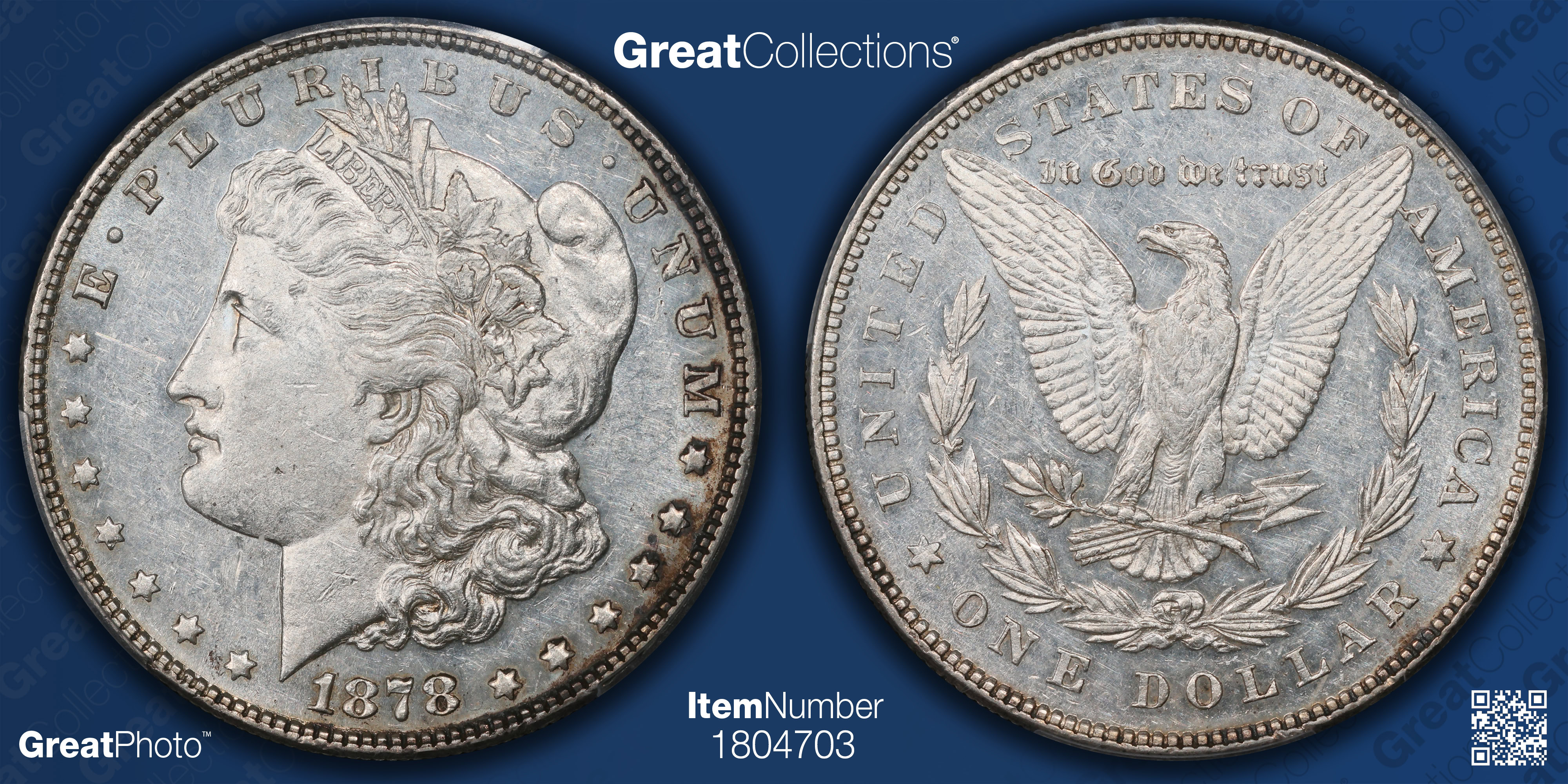1878 7/8TF Morgan Silver Dollar Triple Blossom VAM-44 Top 100 PCGS