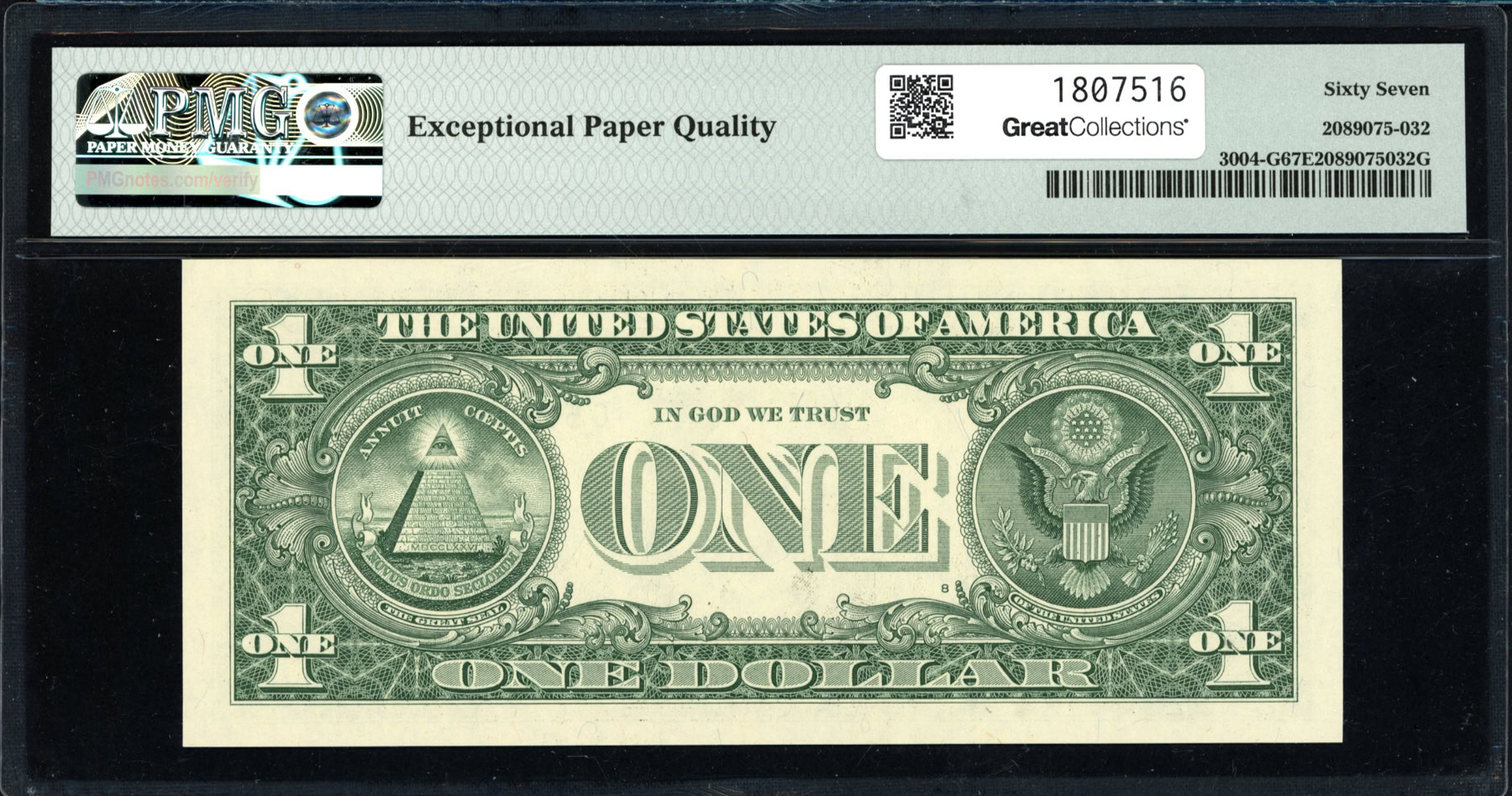 Fr. 3004-G (GB Block) 2017 $1 Chicago Federal Reserve Note Carranza ...