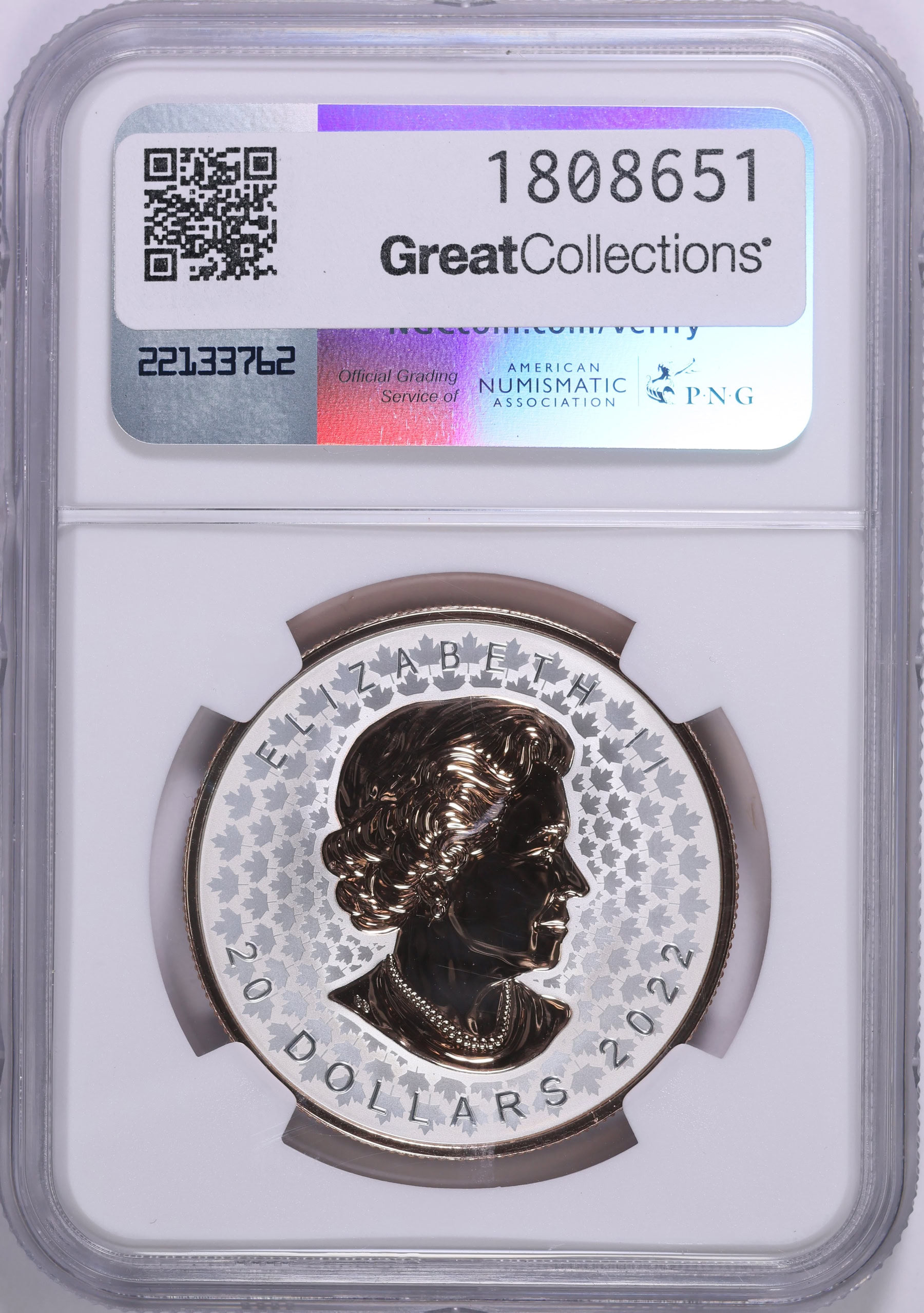 Canada 2022 Silver $20 Maple Leaf Super Incuse Rose Gilt Reverse