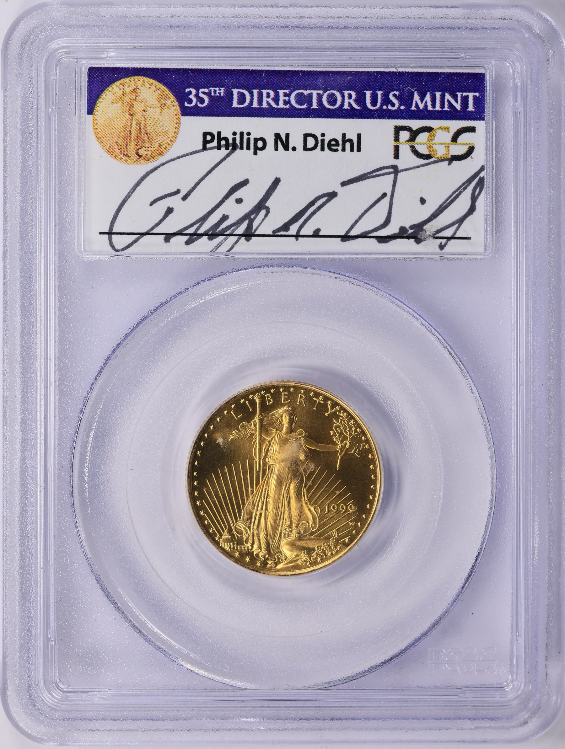 1999-W $10 Quarter-Ounce Gold American Eagle Made from Unfinished