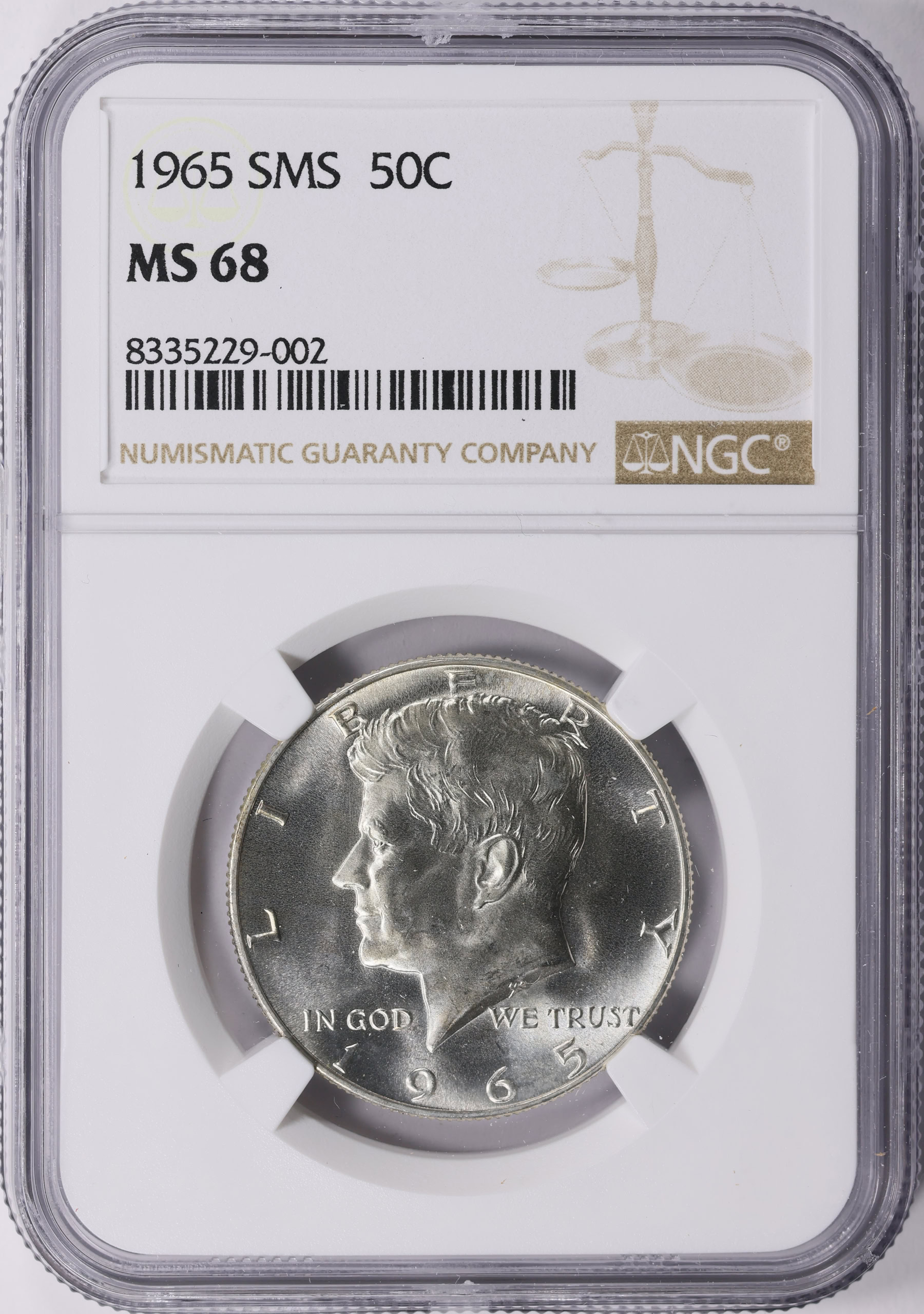 1965 Kennedy Half Dollar SMS NGC MS-68 (Item 1809111 ...