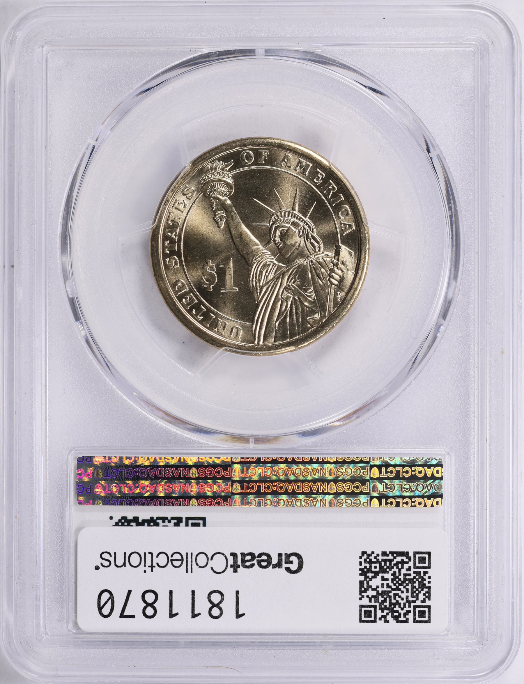 2008-D Presidential Dollar John Quincy Adams Position B PCGS MS-67 ...