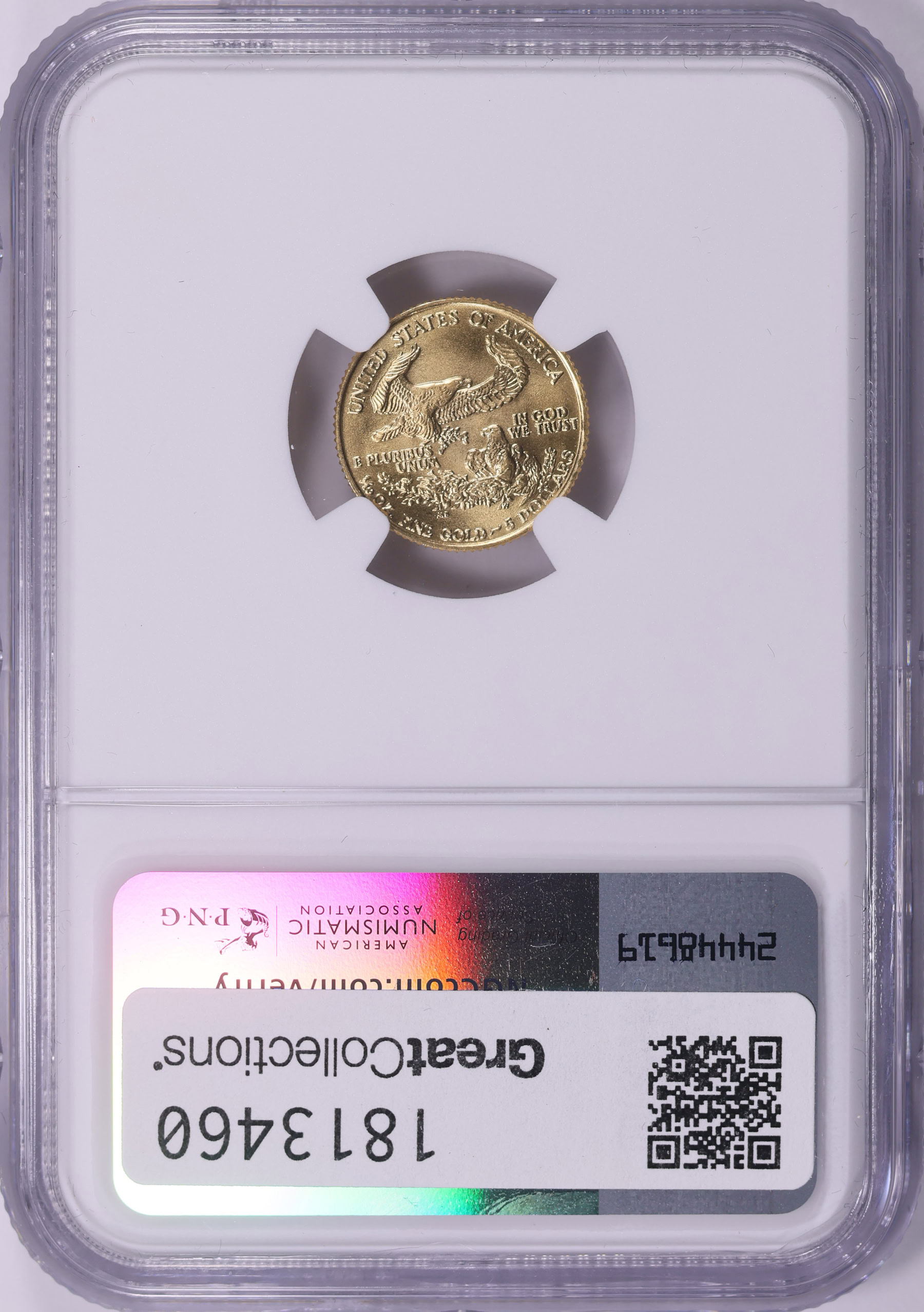 1986 $5 Tenth-Ounce Gold American Eagle NGC MS-69 (Don Everhart