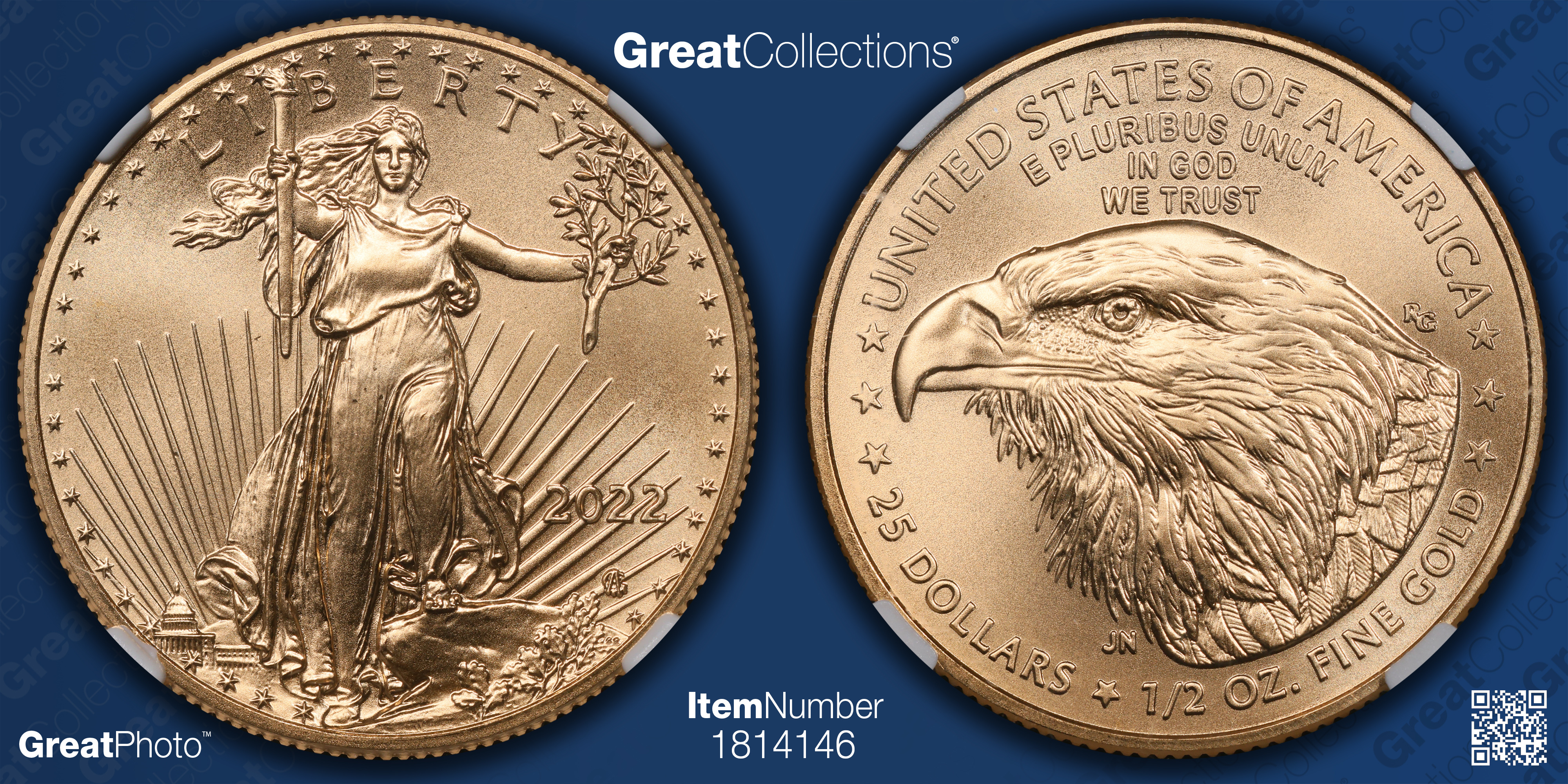 2022 $25 Half-Ounce Gold American Eagle NGC MS-70 (Don Everhart