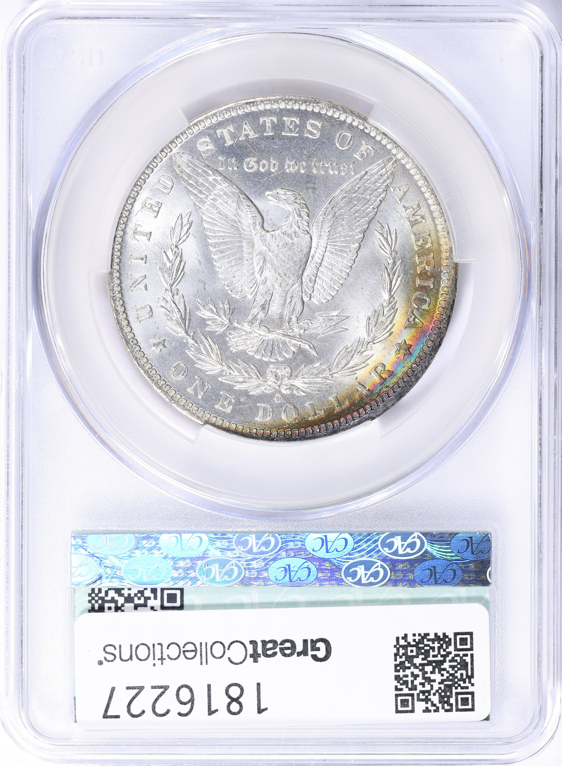 1912年 リオ・グランデの風景！PCGS MS62 シルバー希少！ 1883-O Morgan Silver Dollar CACG MS-62 (Toned) (Item 1816227