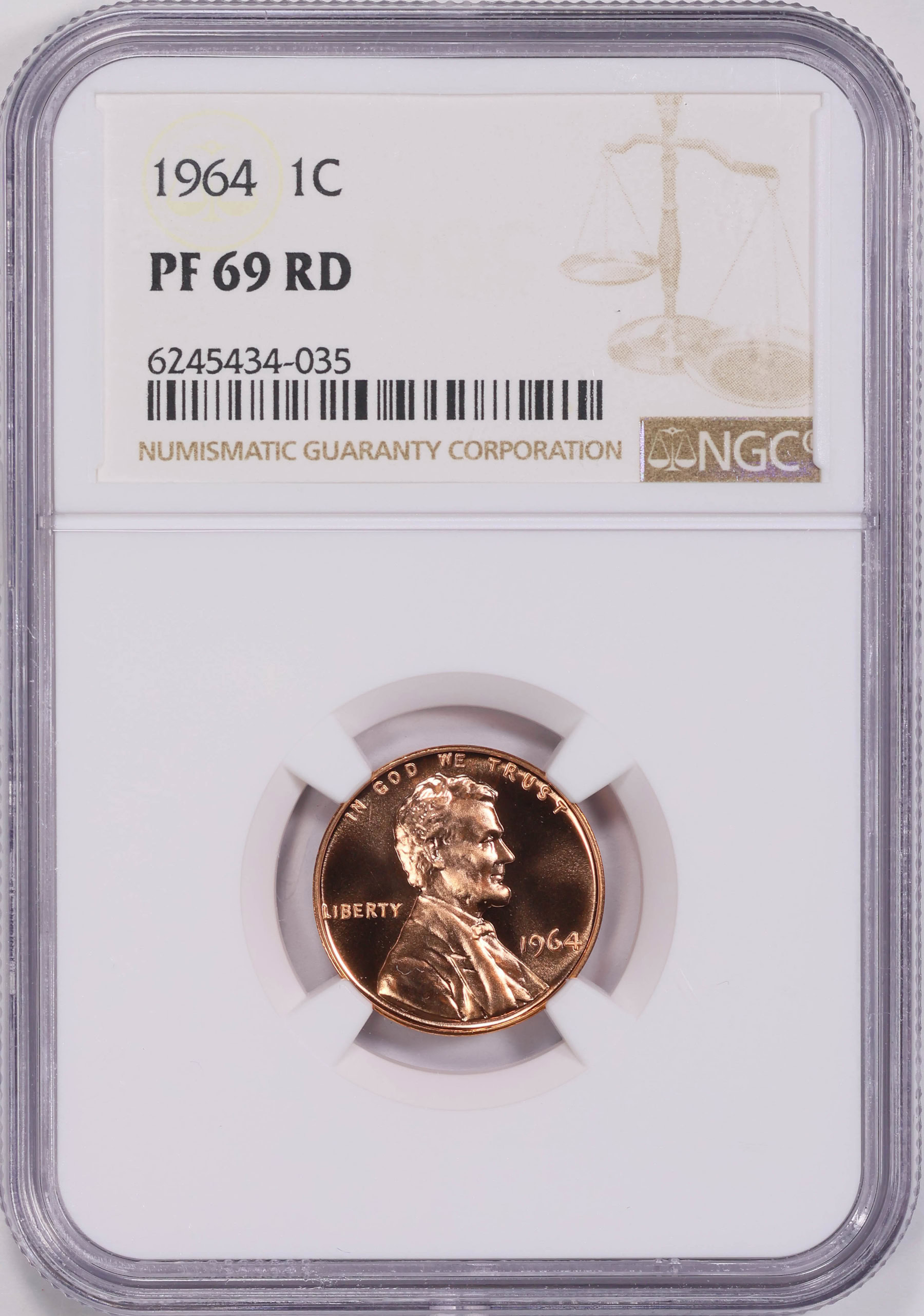 1964 NGC PF68 RD Proof Lincoln Memorial Penny | Philadelphia Mint | Red Cent