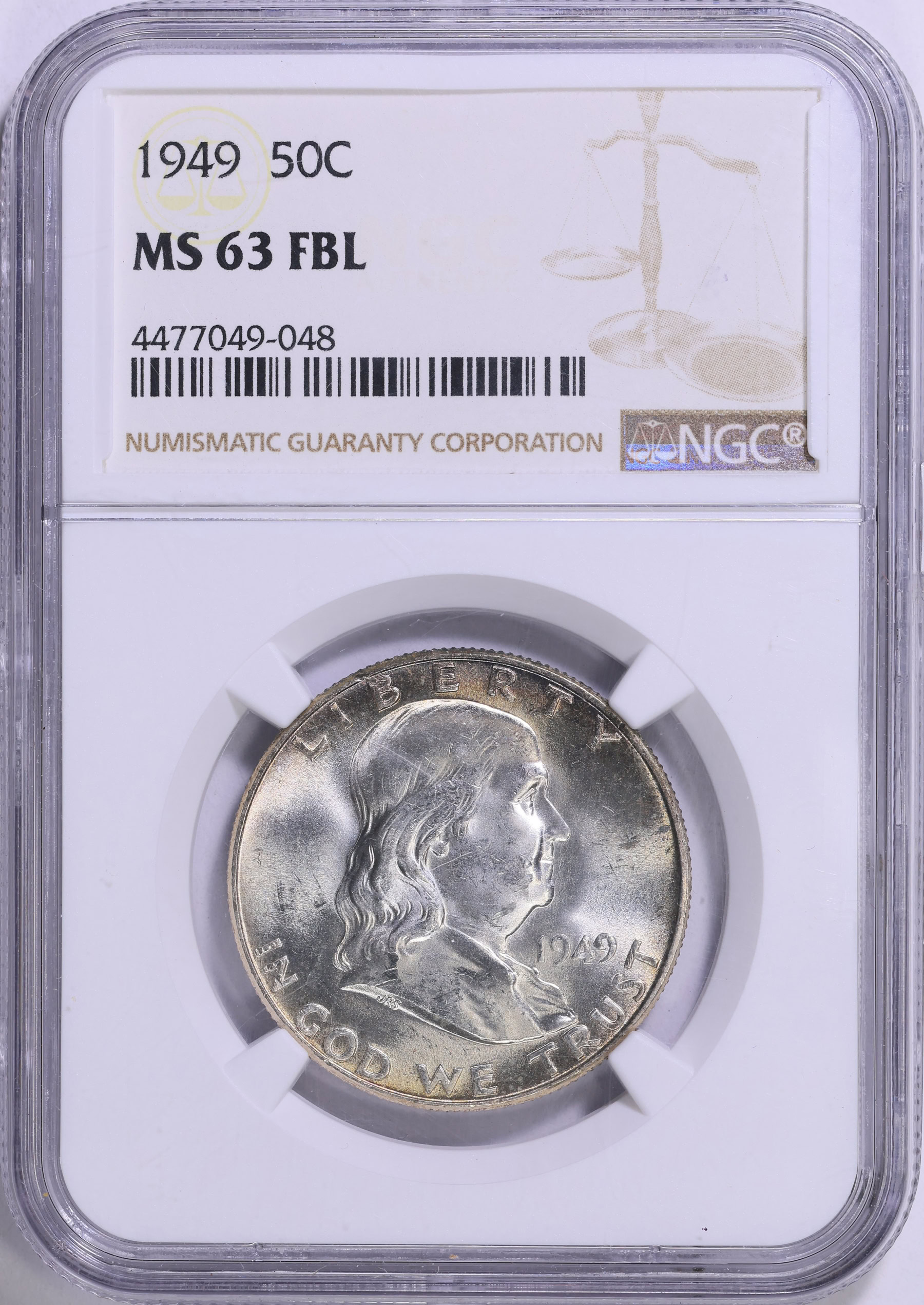 1949 Franklin Half Dollar NGC MS-63 FBL (Item 1817894 ...