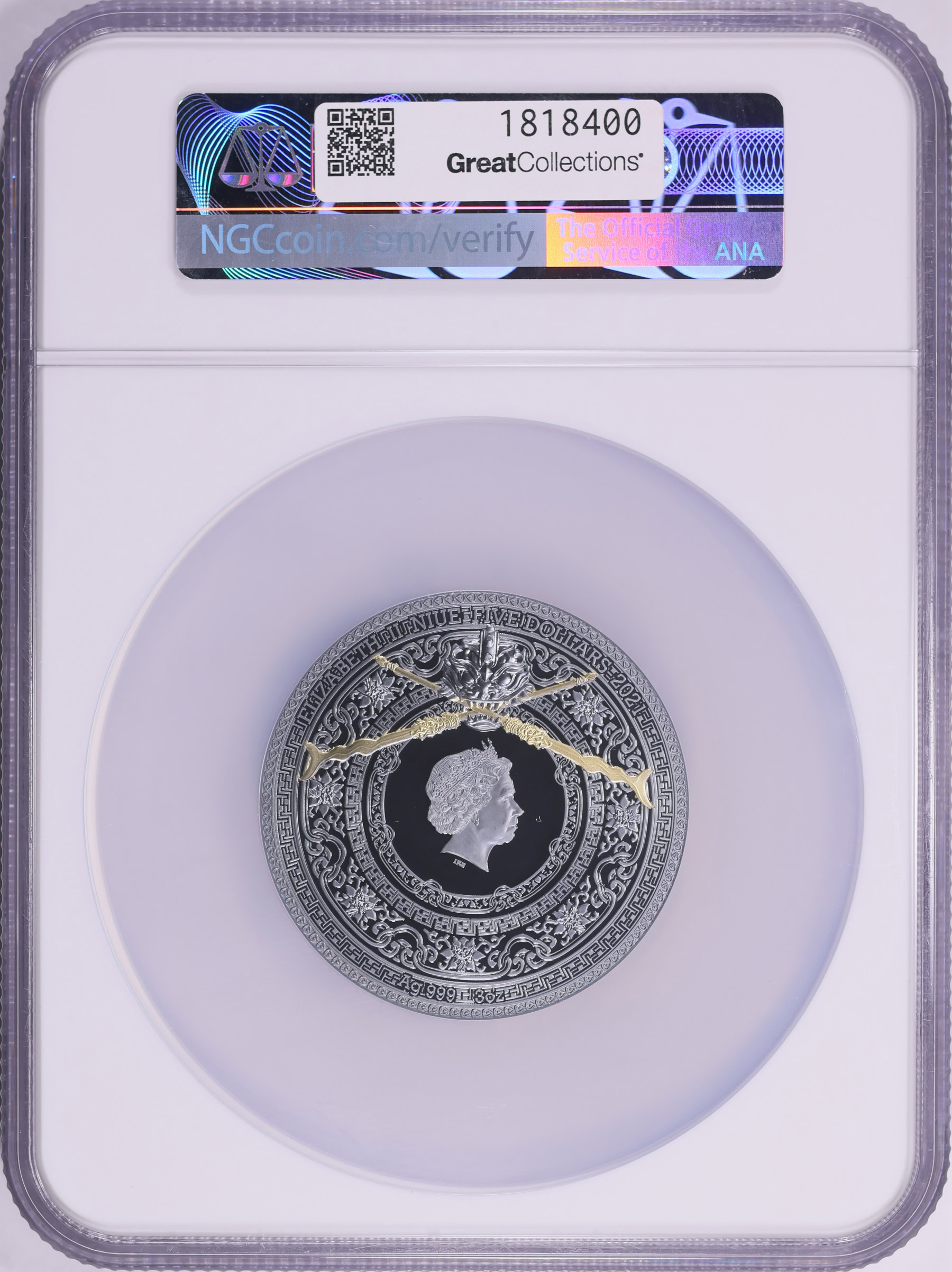 Niue 2021 Gilt Silver $5 Five Tiger Generals Zhang Fei NGC Proof