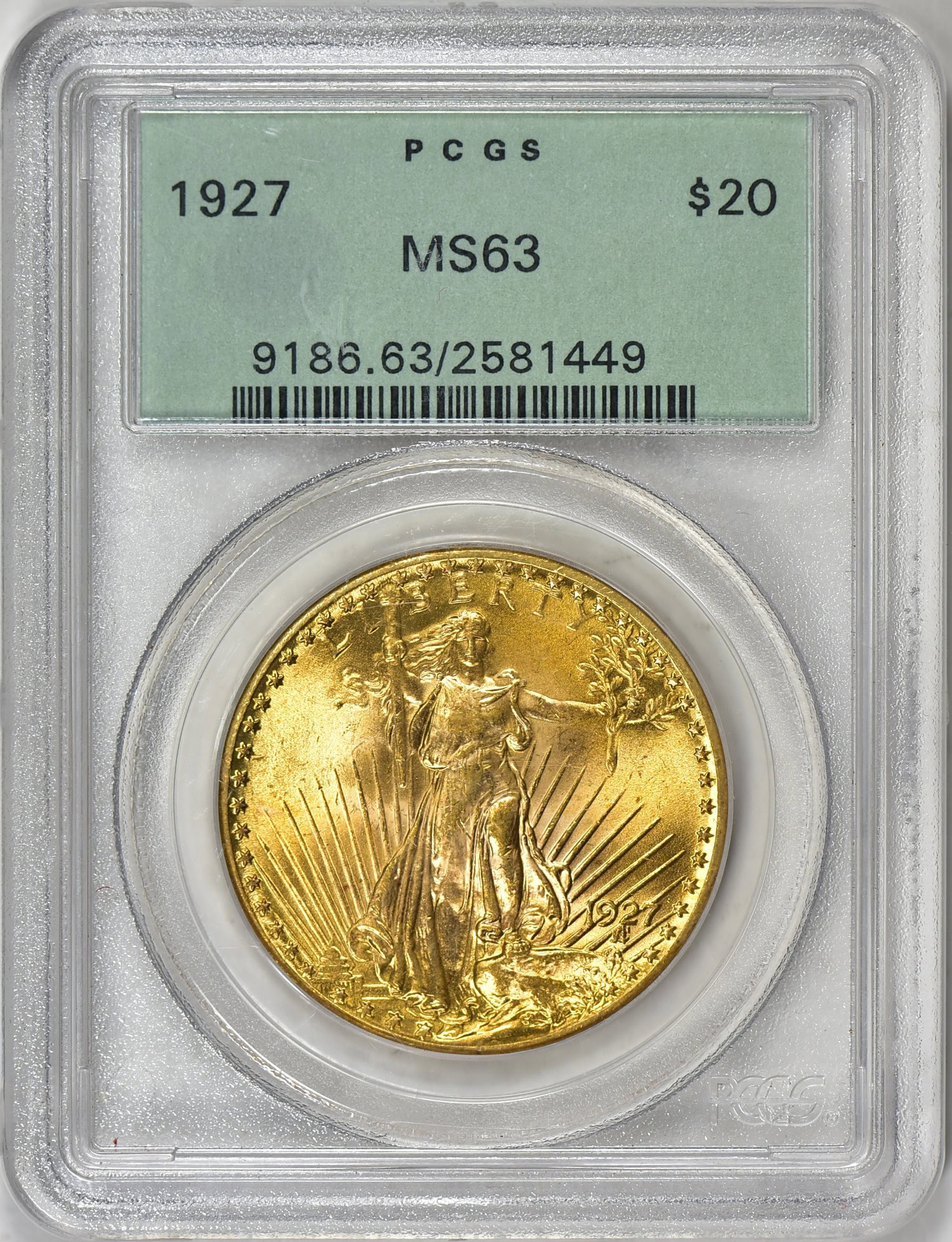 1927 Saint-Gaudens Gold Double Eagle PCGS MS-63 OGH (Item 1818769 ...