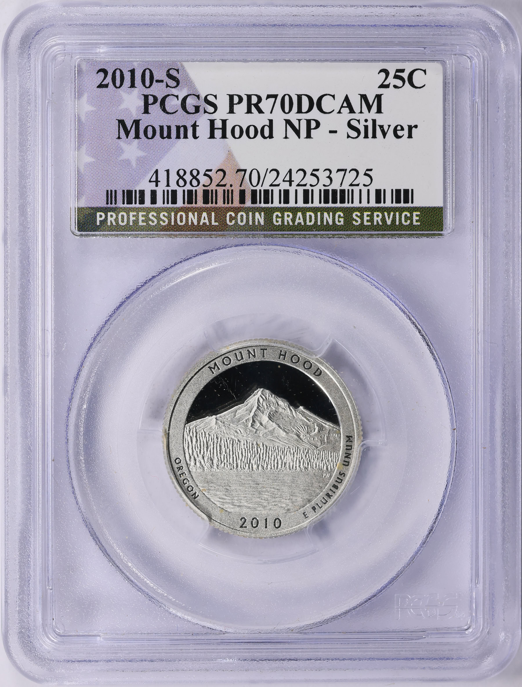 thumbnail interactive-video image 1 of 2010-S America The Beautiful Quarter: Mount Hood - Gem Deep Cameo Proof, CN-Clad 1 of 4