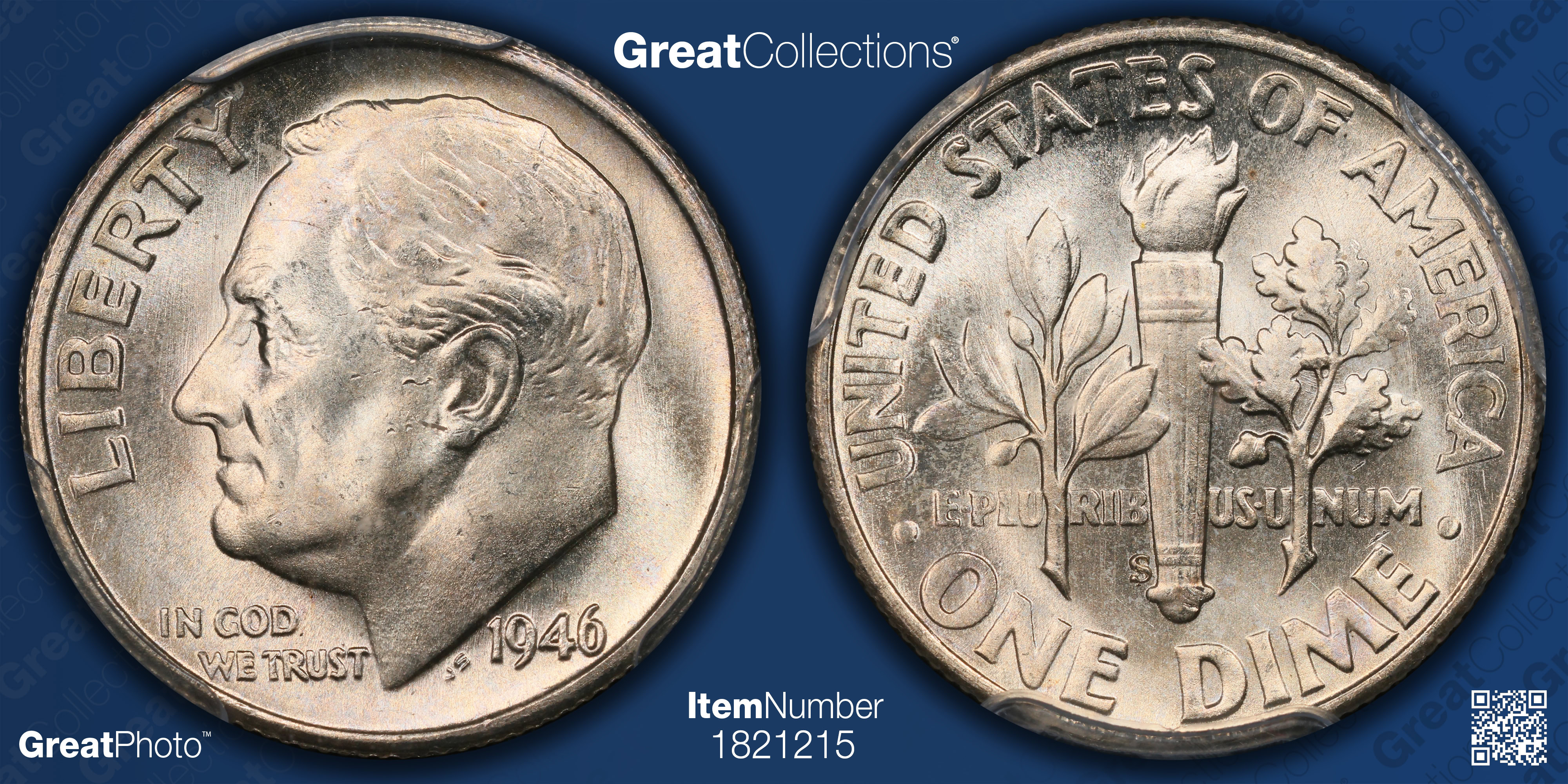 1946-S/S Roosevelt Dime Doubled Die Reverse & Repunched Mintmark 1946-S/S Roosevelt Dime Doubled Die Reverse & Repunched Mintmark