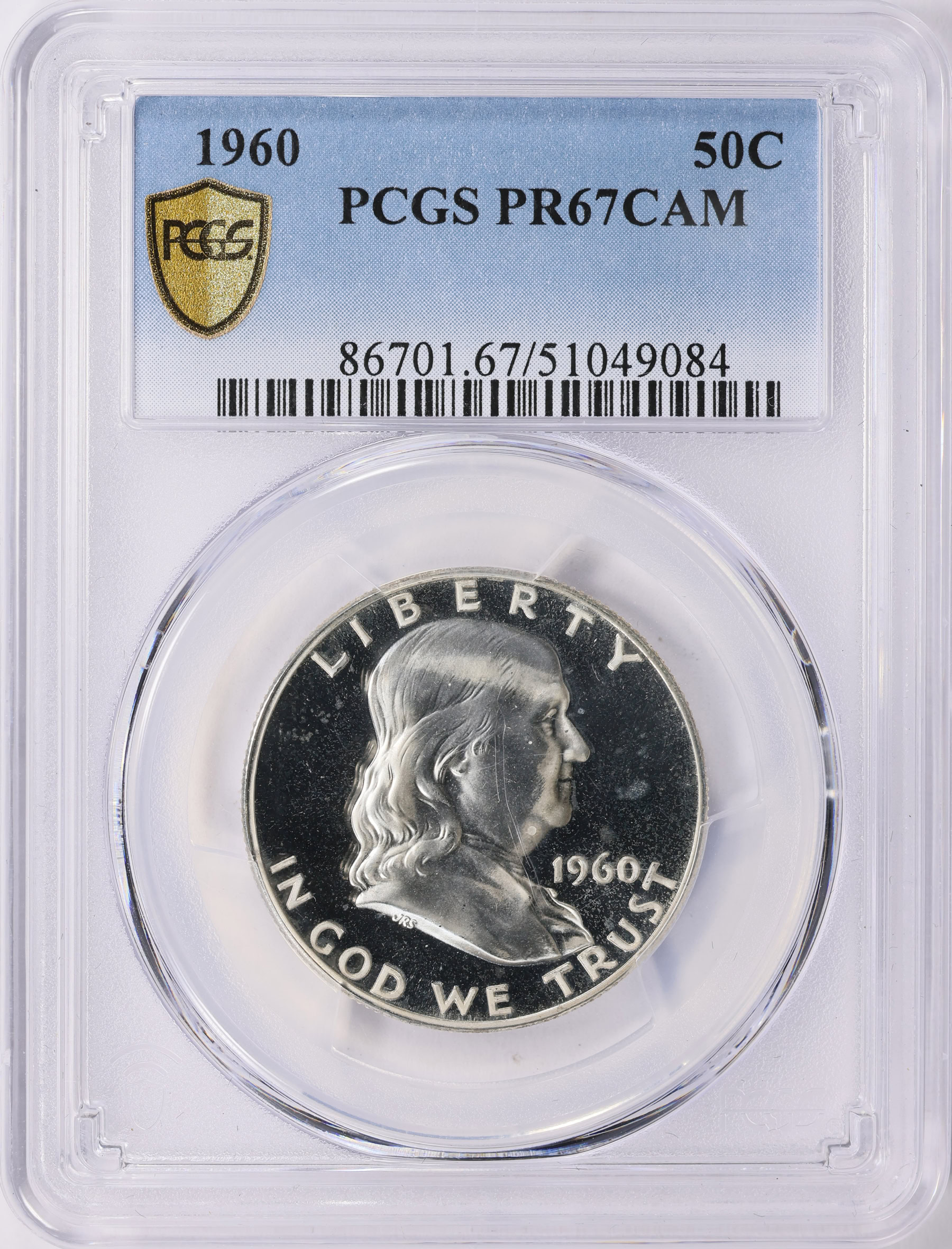1960 Franklin Half Dollar PCGS Proof-67 CAMEO (Item 1822446 ...